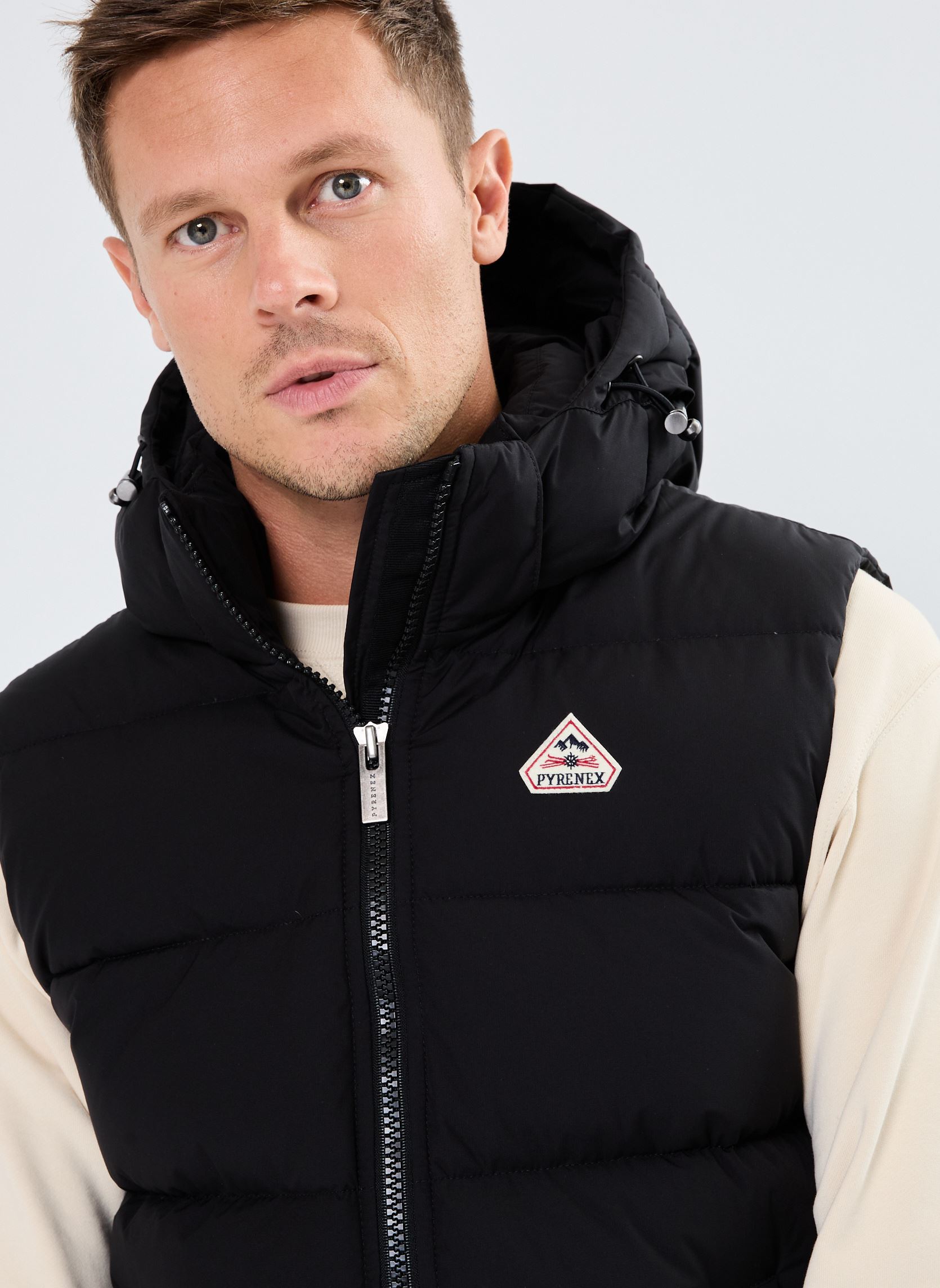 Piumini senza maniche SPOUTNIC MINI RIPSTOP 2 VEST uomo nero Pyrenex Piumini senza maniche SPOUTNIC MINI RIPSTOP 2 VEST uomo nero Black