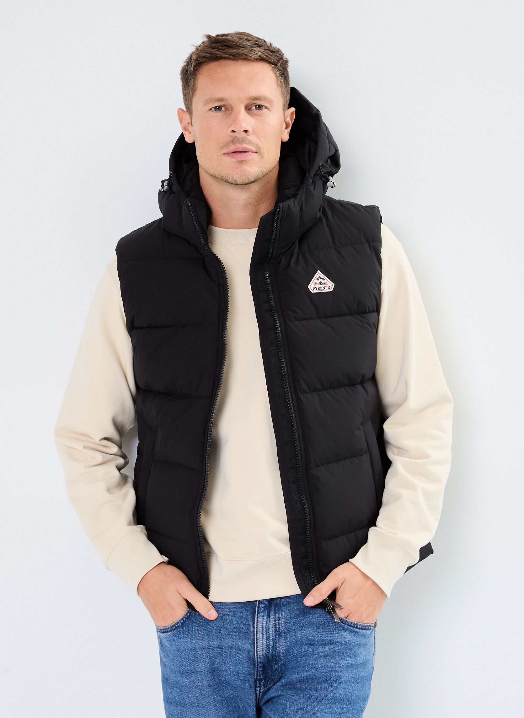 Piumini senza maniche SPOUTNIC MINI RIPSTOP 2 VEST uomo nero Pyrenex Piumini senza maniche SPOUTNIC MINI RIPSTOP 2 VEST uomo nero Black
