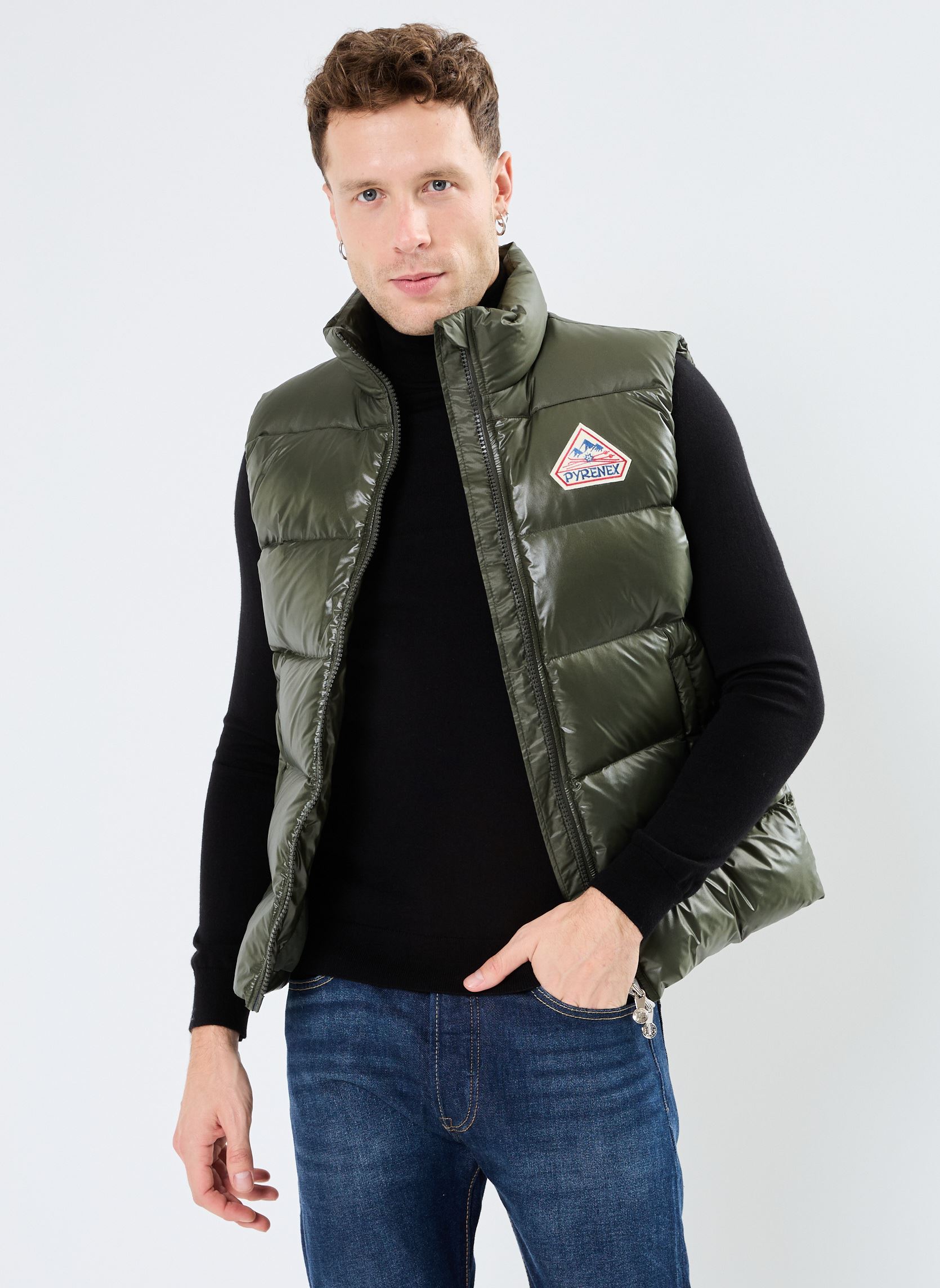 Daunenwesten JOHN 3 SHINY W - UNISEXE M herren grün Pyrenex Daunenwesten JOHN 3 SHINY W - UNISEXE M herren grün DEEP KHAKI