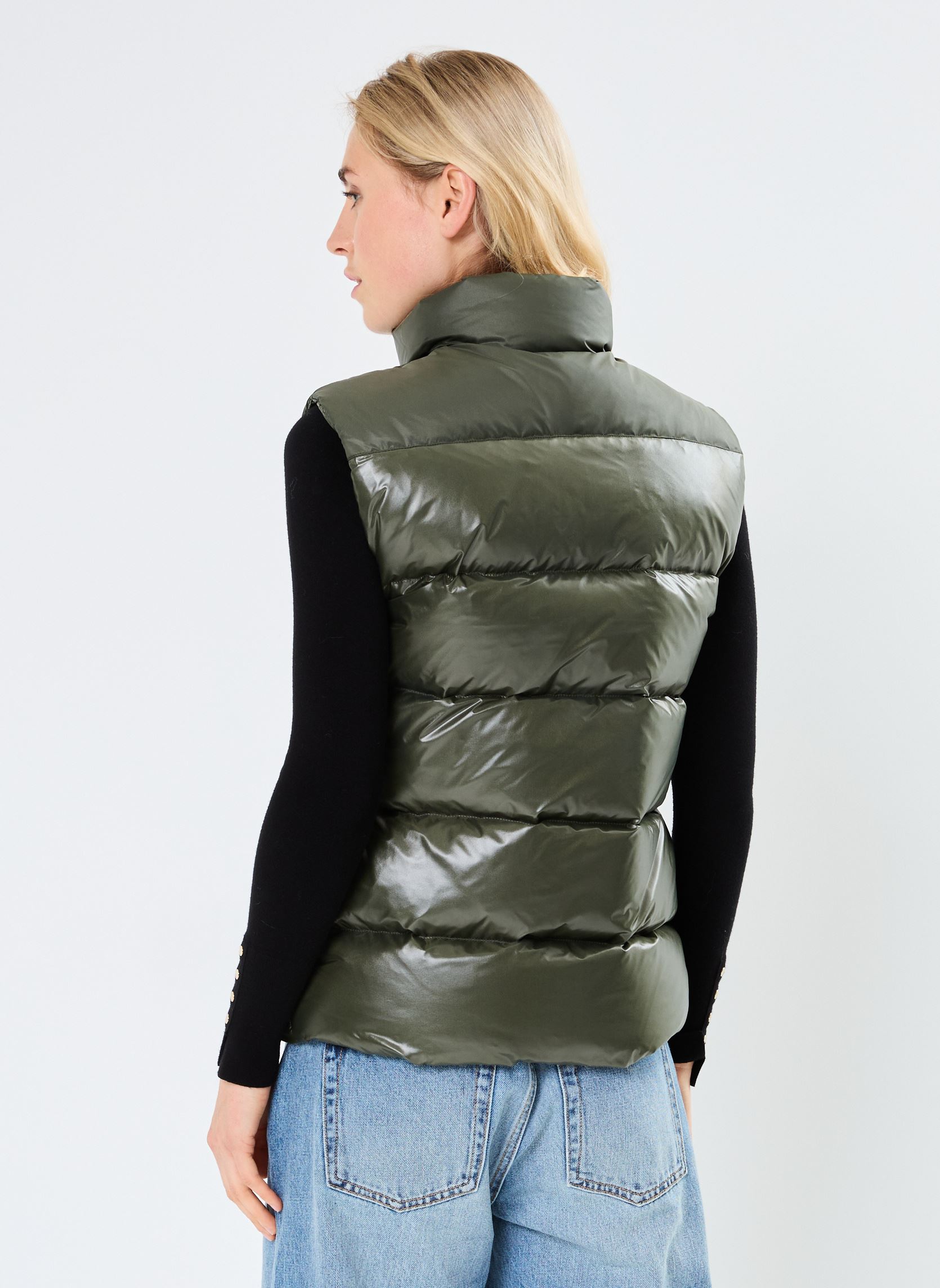 Daunenwesten JOHN 3 SHINY W - UNISEXE damen grün Pyrenex Daunenwesten JOHN 3 SHINY W - UNISEXE damen grün Deep Khaki