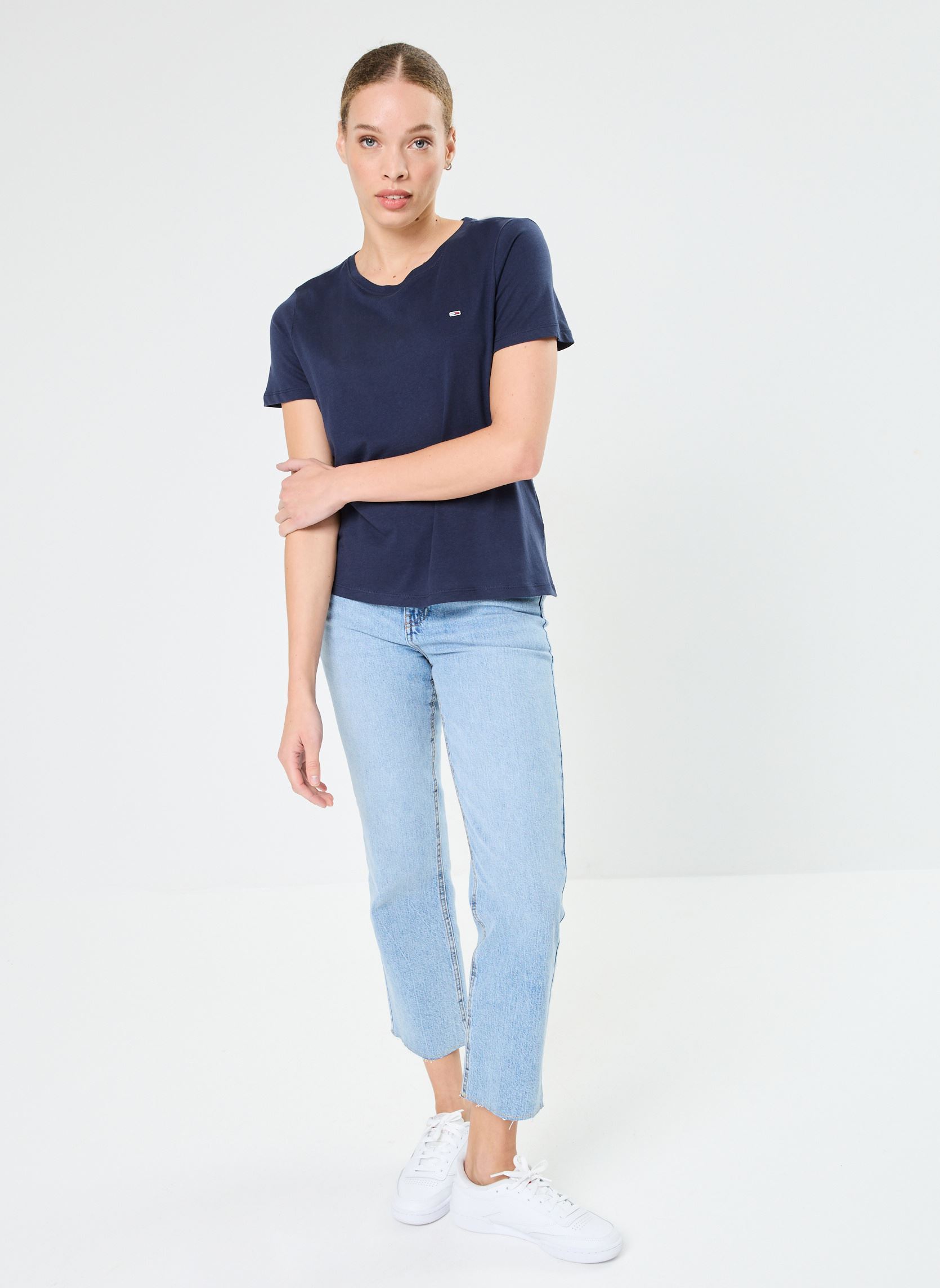 Tee-shirts manches courtes Tjw Soft Jersey Tee DW0DW14616 femme bleu Tommy Jeans Tee-shirts manches courtes Tjw Soft Jersey Tee DW0DW14616 femme bleu TWILIGHT NAVY