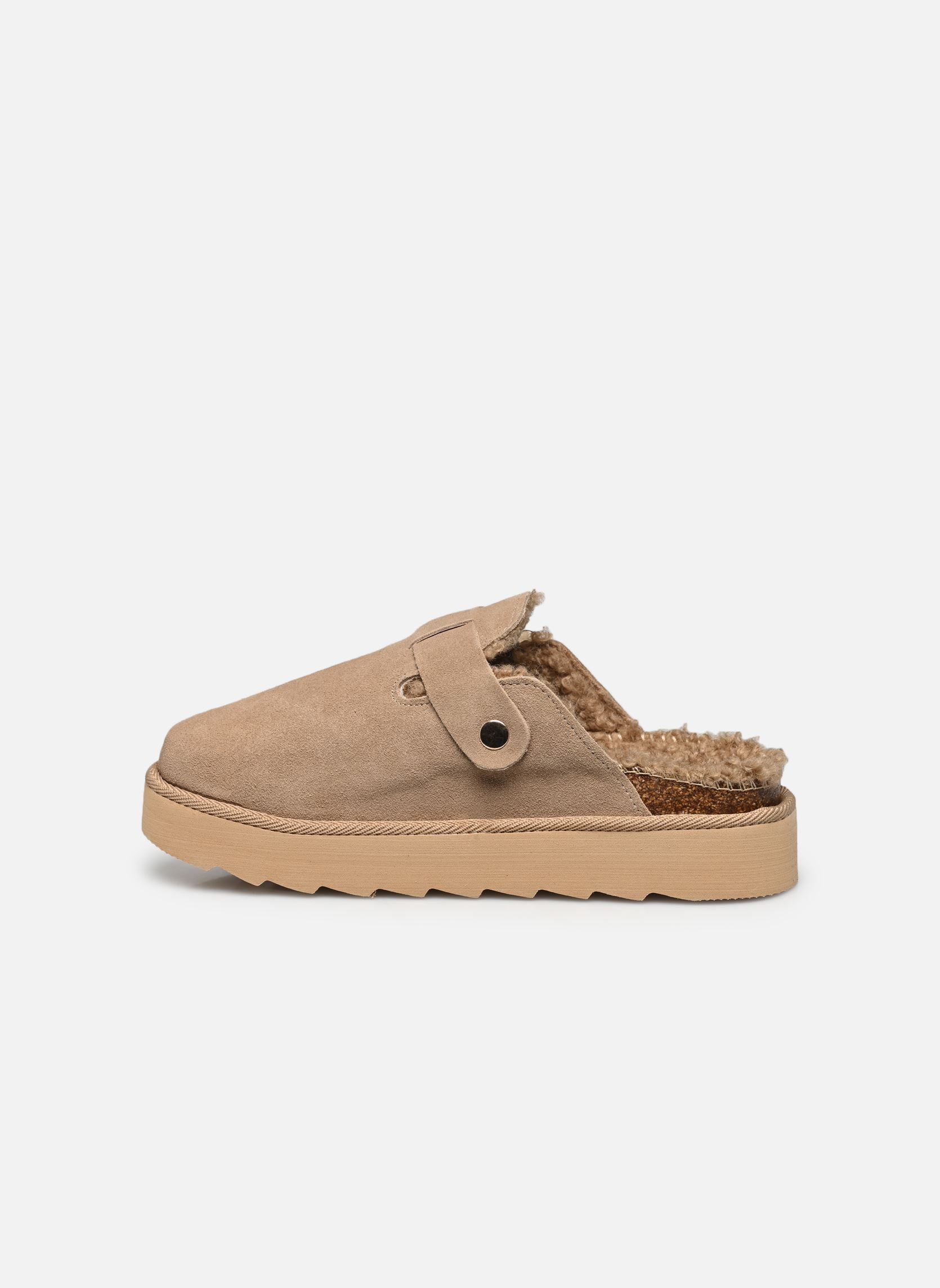 Mules et sabots Cow suede platform sabot femme beige Colors of California Mules et sabots Cow suede platform sabot femme beige NEW TAN
