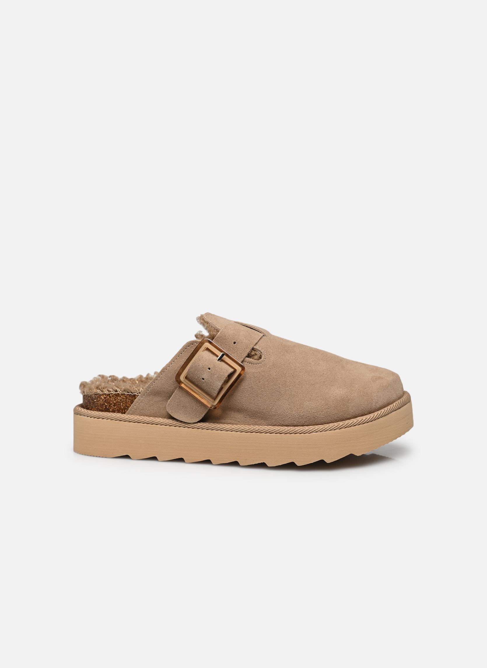 Mules et sabots Cow suede platform sabot femme beige Colors of California Mules et sabots Cow suede platform sabot femme beige NEW TAN