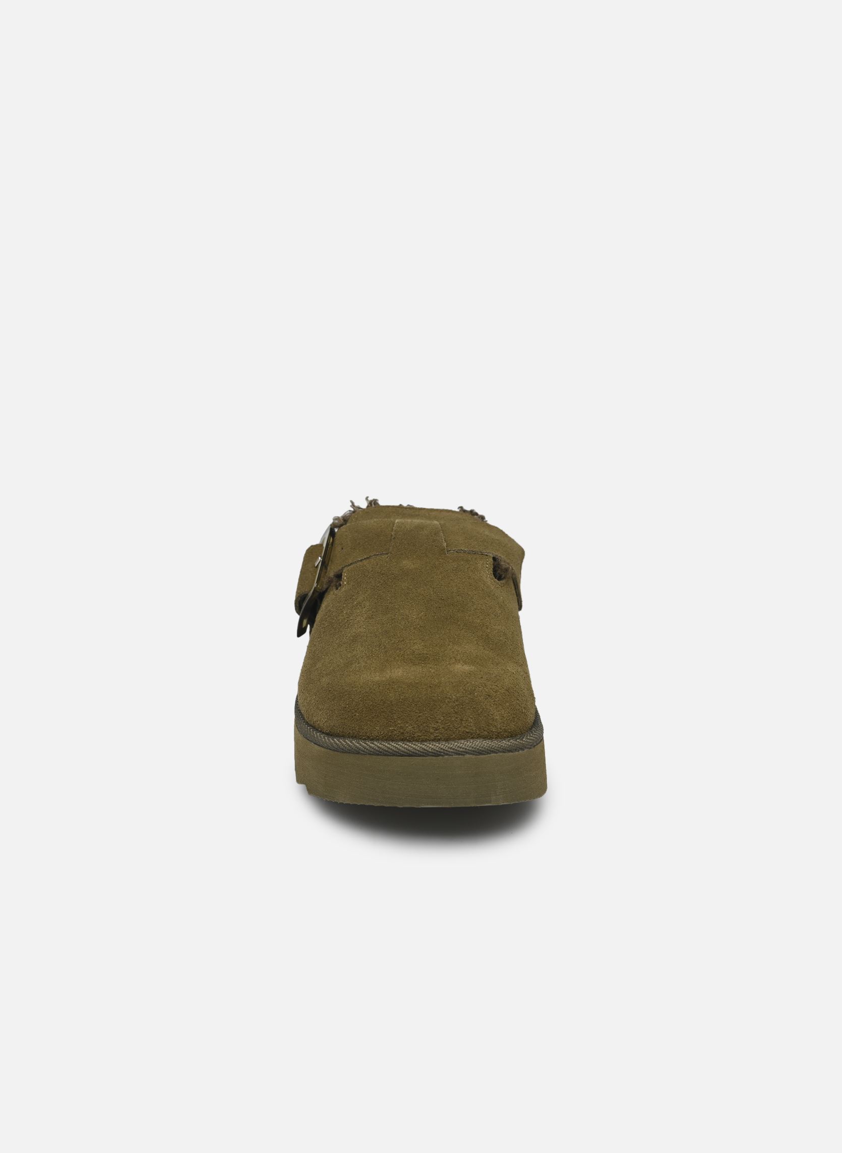 Zuecos y mules Cow suede platform sabot mujer verde Colors of California Zuecos y mules Cow suede platform sabot mujer verde MILITARY