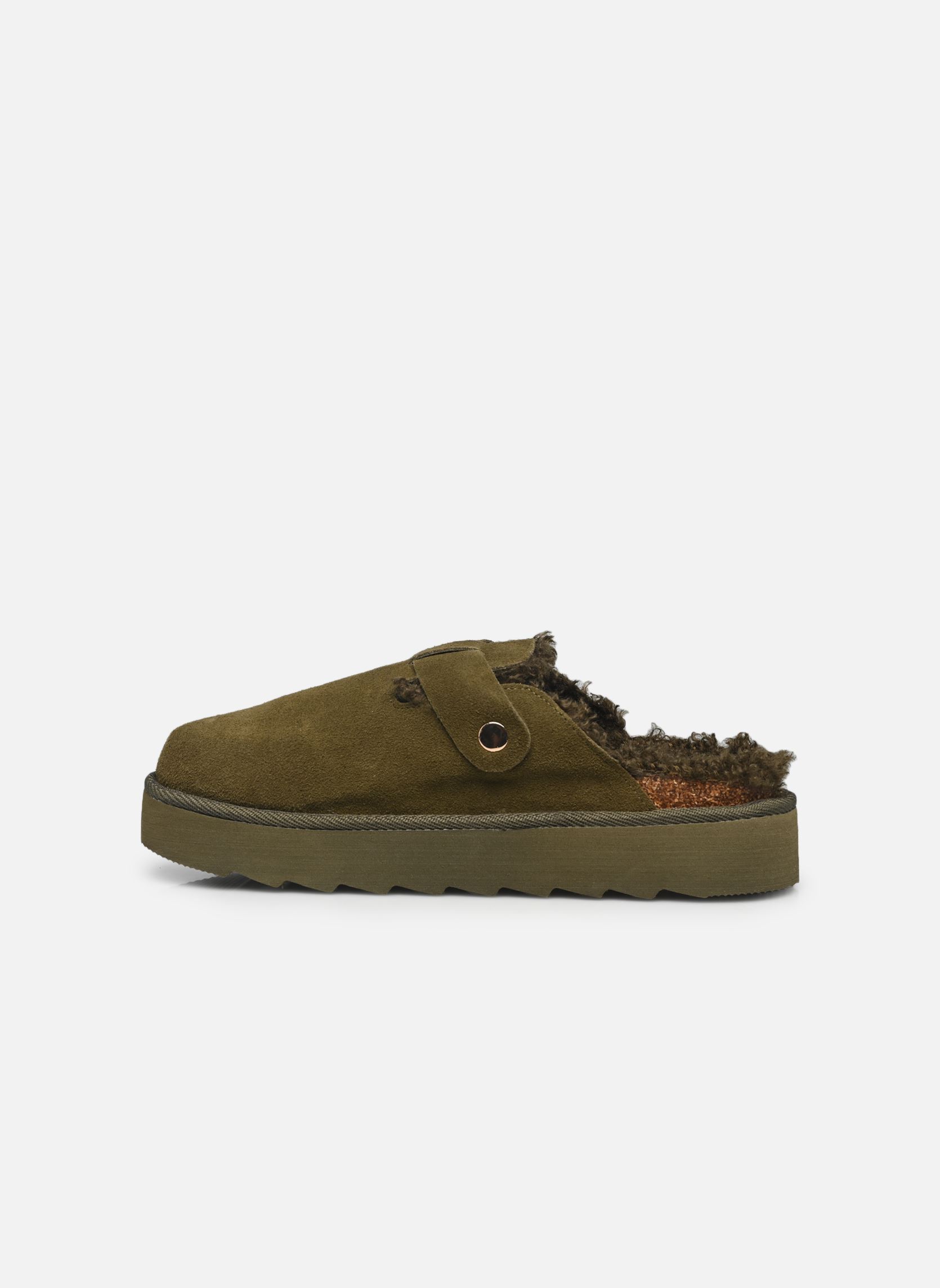 Zuecos y mules Cow suede platform sabot mujer verde Colors of California Zuecos y mules Cow suede platform sabot mujer verde MILITARY
