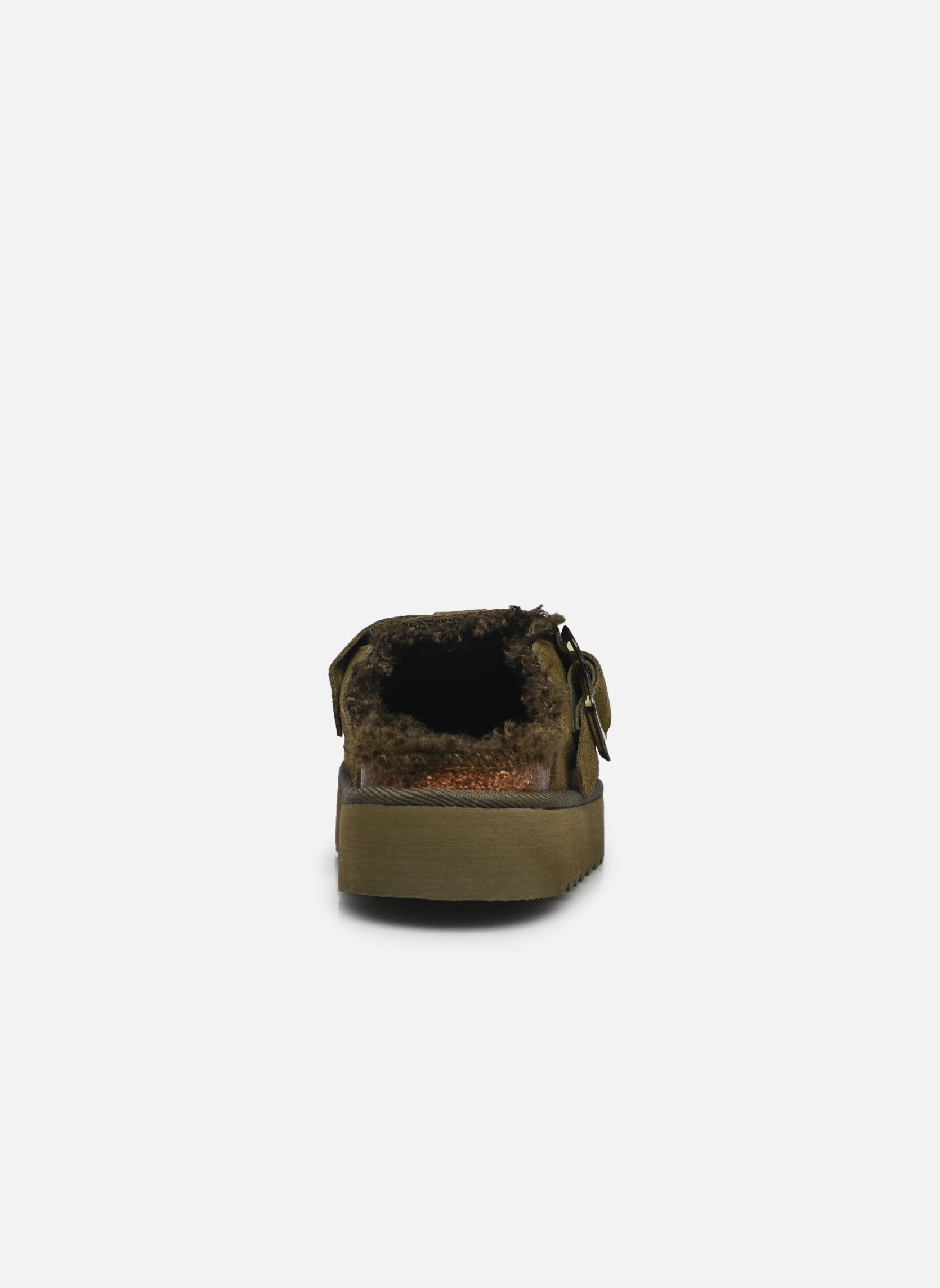 Zuecos y mules Cow suede platform sabot mujer verde Colors of California Zuecos y mules Cow suede platform sabot mujer verde MILITARY