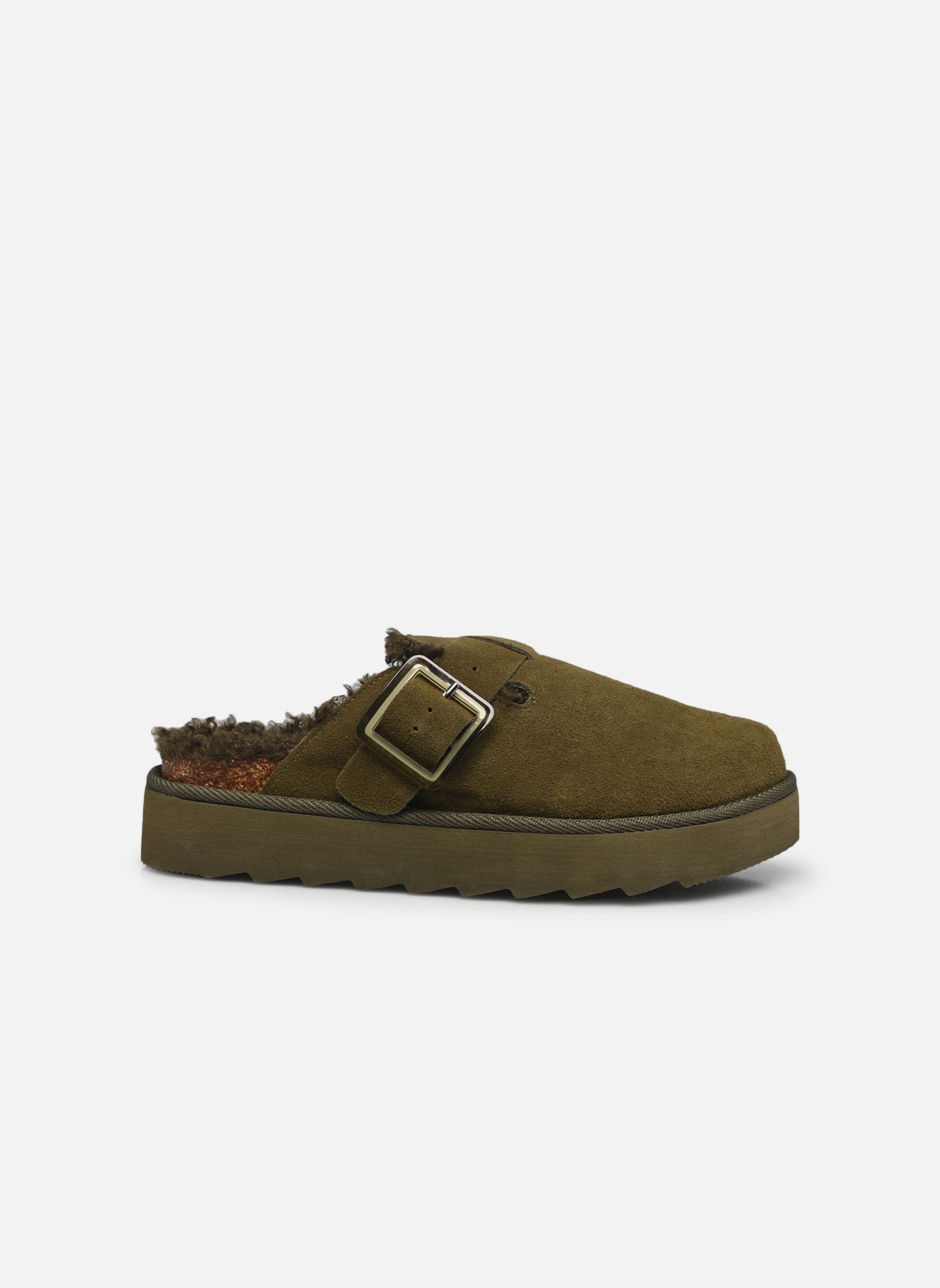 Zuecos y mules Cow suede platform sabot mujer verde Colors of California Zuecos y mules Cow suede platform sabot mujer verde MILITARY