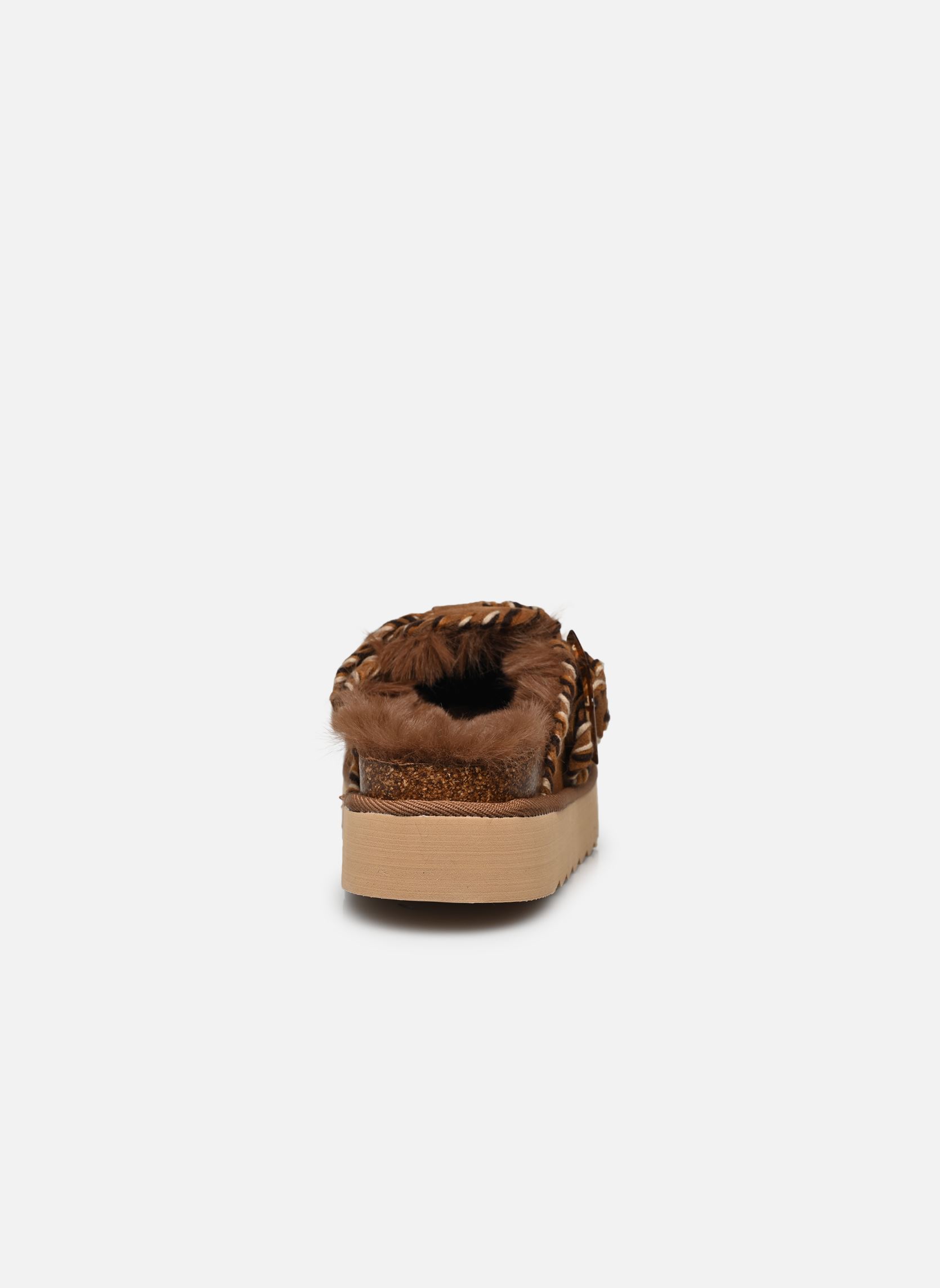 Ciabattine e Sabots Platform sabot wool stitchings donna marrone Colors of California Ciabattine e Sabots Platform sabot wool stitchings donna marrone COGNAC
