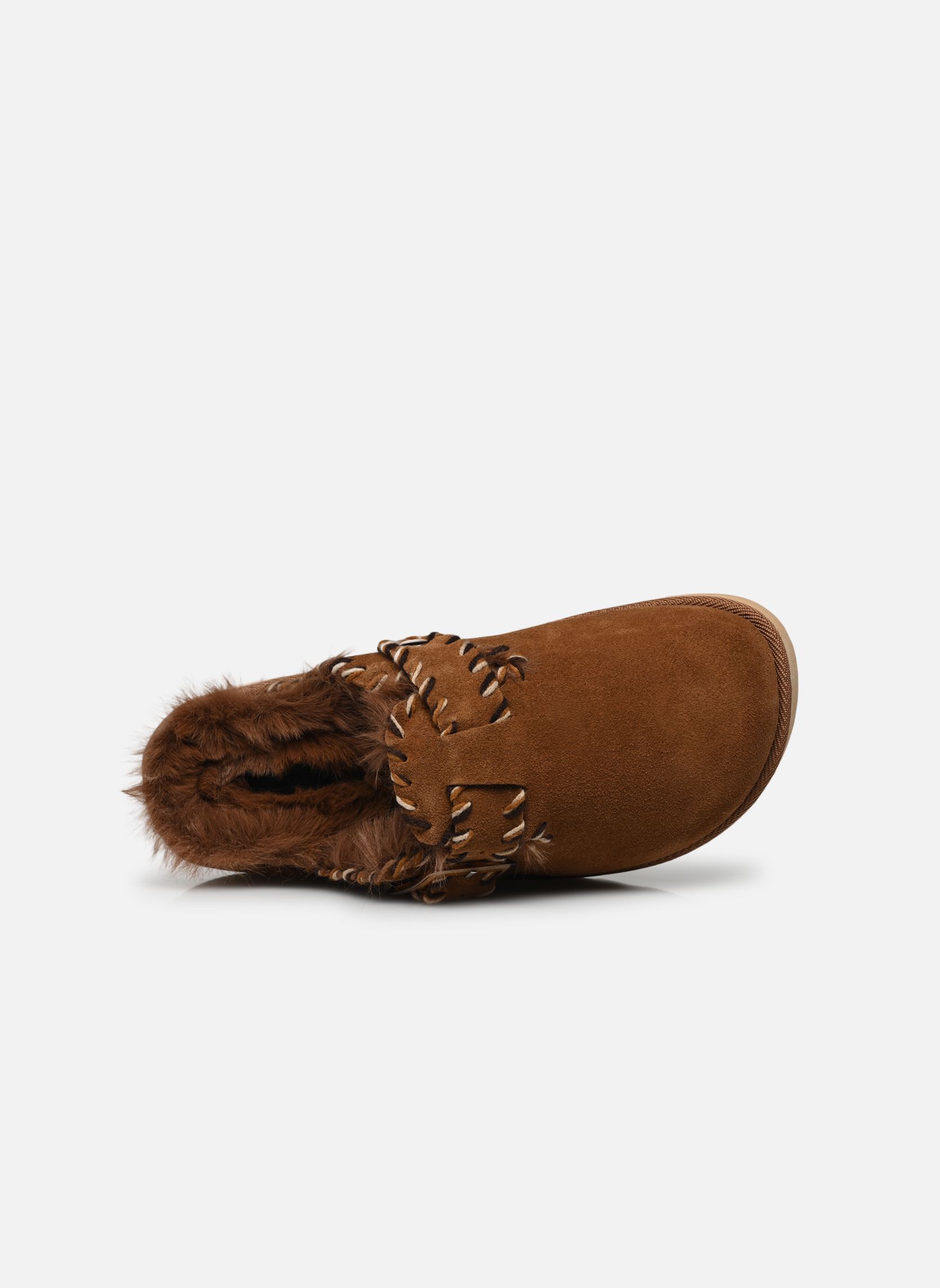 Ciabattine e Sabots Platform sabot wool stitchings donna marrone Colors of California Ciabattine e Sabots Platform sabot wool stitchings donna marrone COGNAC