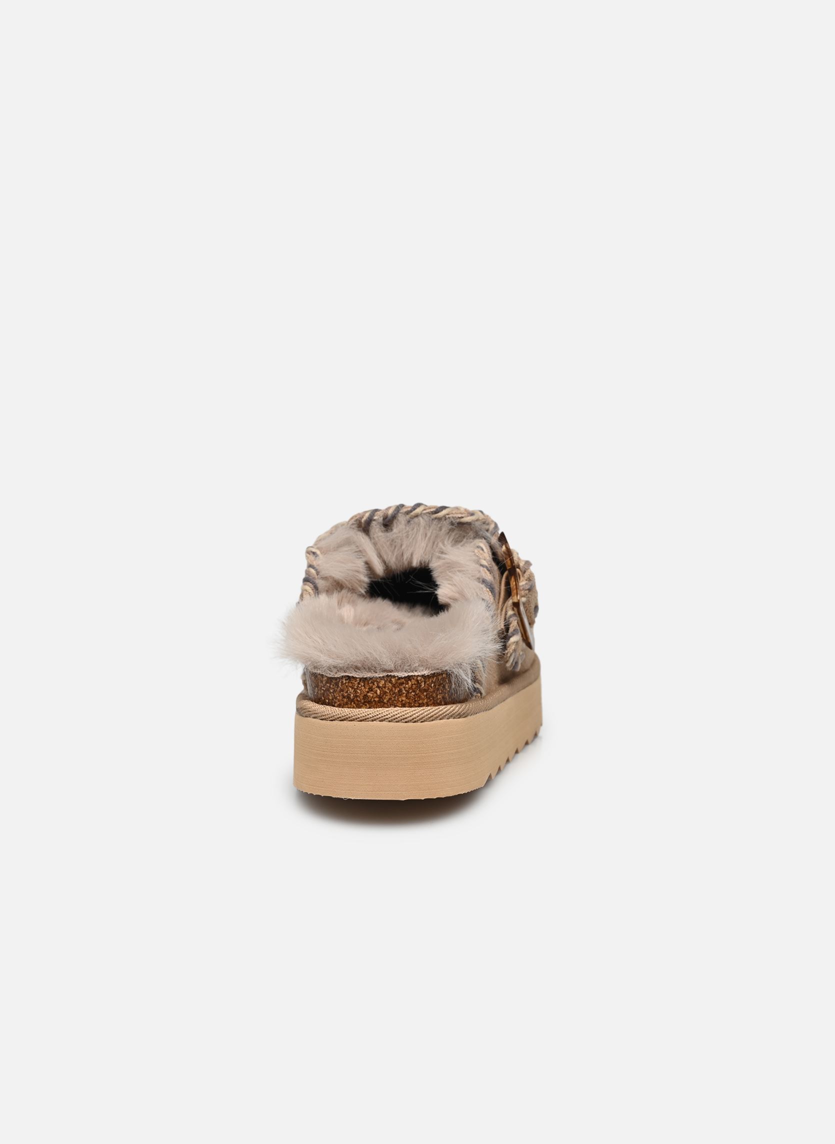 Mules et sabots Platform sabot wool stitchings femme beige Colors of California Mules et sabots Platform sabot wool stitchings femme beige NEW TAN