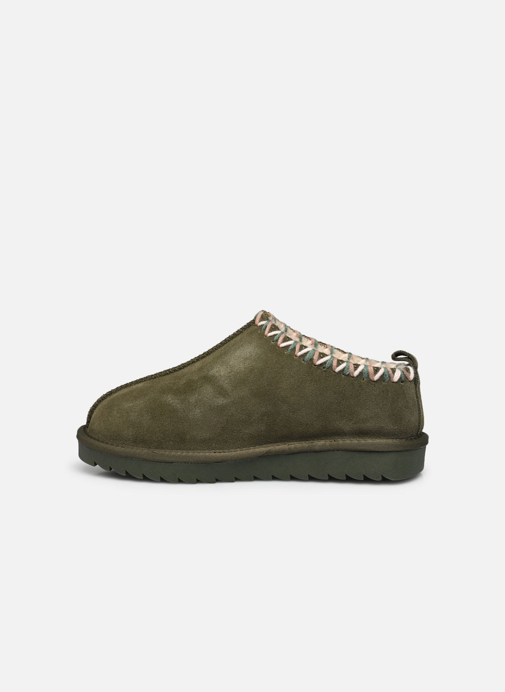 Chaussons Short slipper multi stitching femme vert Colors of California Chaussons Short slipper multi stitching femme vert MILITARY