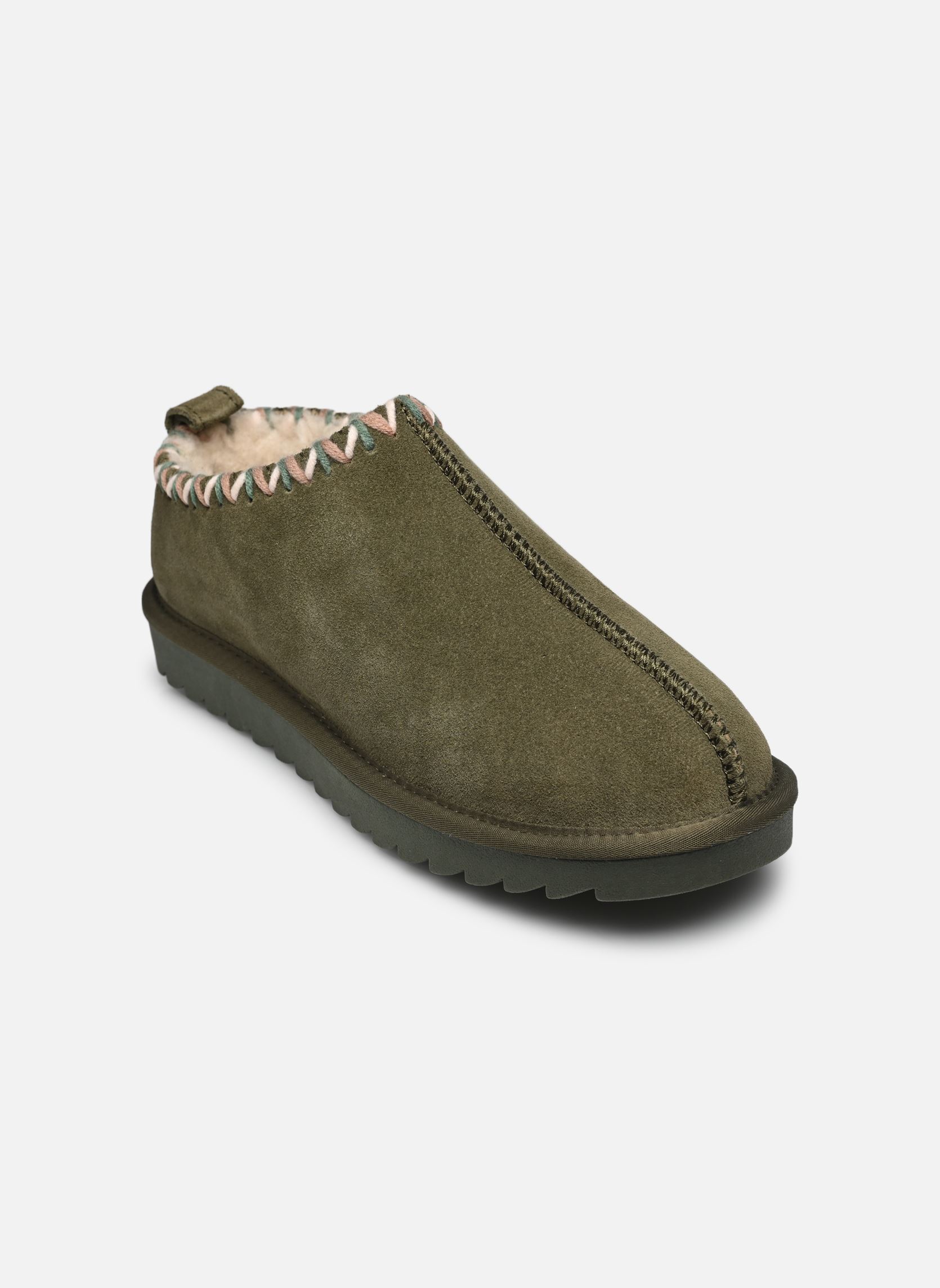 Chaussons Short slipper multi stitching femme vert Colors of California Chaussons Short slipper multi stitching femme vert MILITARY