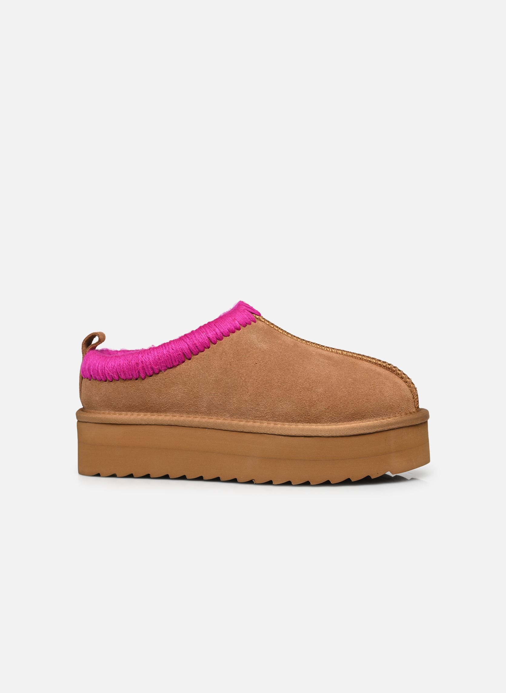 Chaussons Eggy platform bold stitching femme beige Colors of California Chaussons Eggy platform bold stitching femme beige TAN