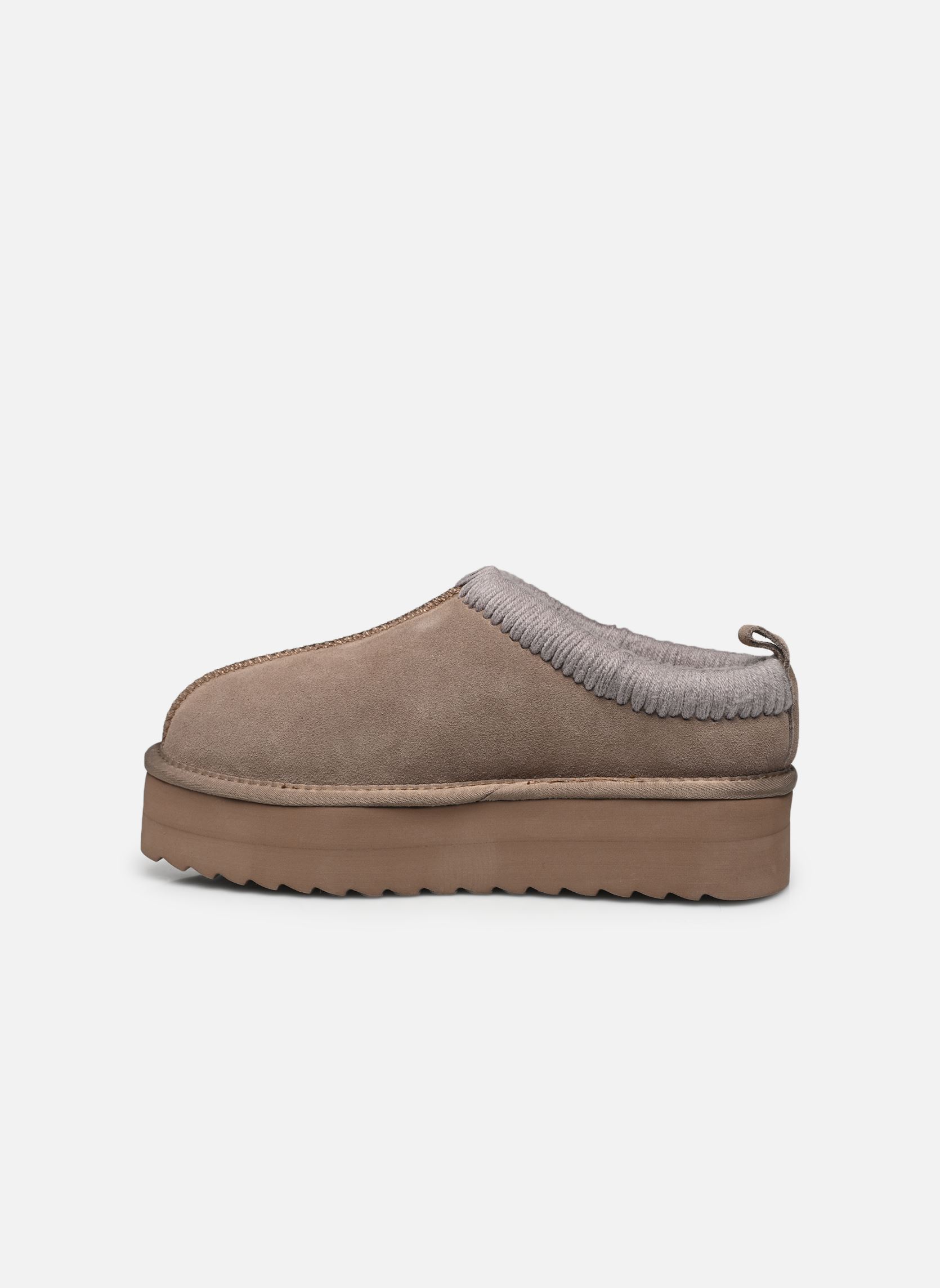 Chaussons Eggy platform bold stitching femme beige Colors of California Chaussons Eggy platform bold stitching femme beige TAUPE