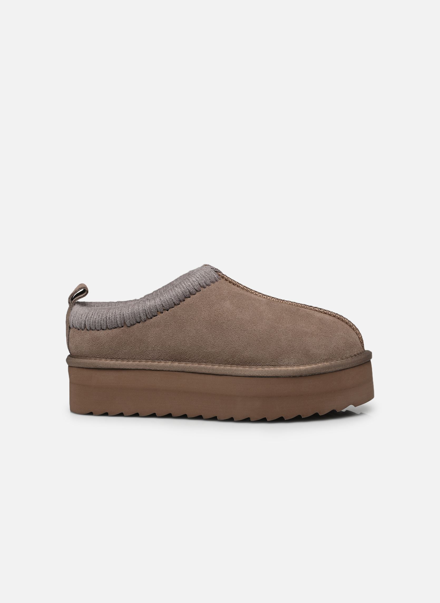 Chaussons Eggy platform bold stitching femme beige Colors of California Chaussons Eggy platform bold stitching femme beige TAUPE