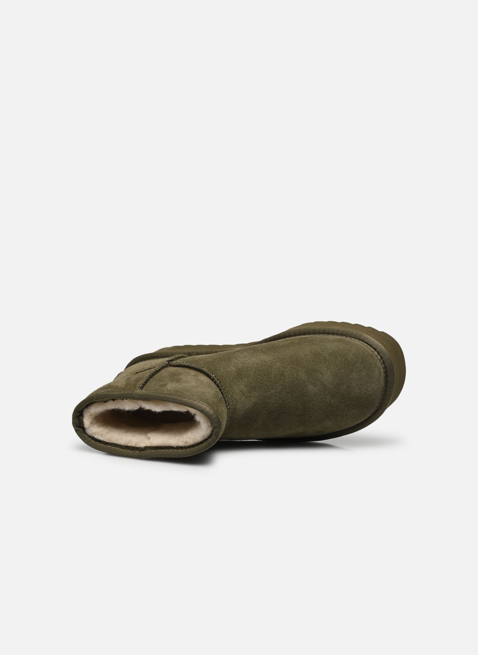 Bottines fourrées Platform boot spike stitching femme vert Colors of California Bottines fourrées Platform boot spike stitching femme vert MILITARY