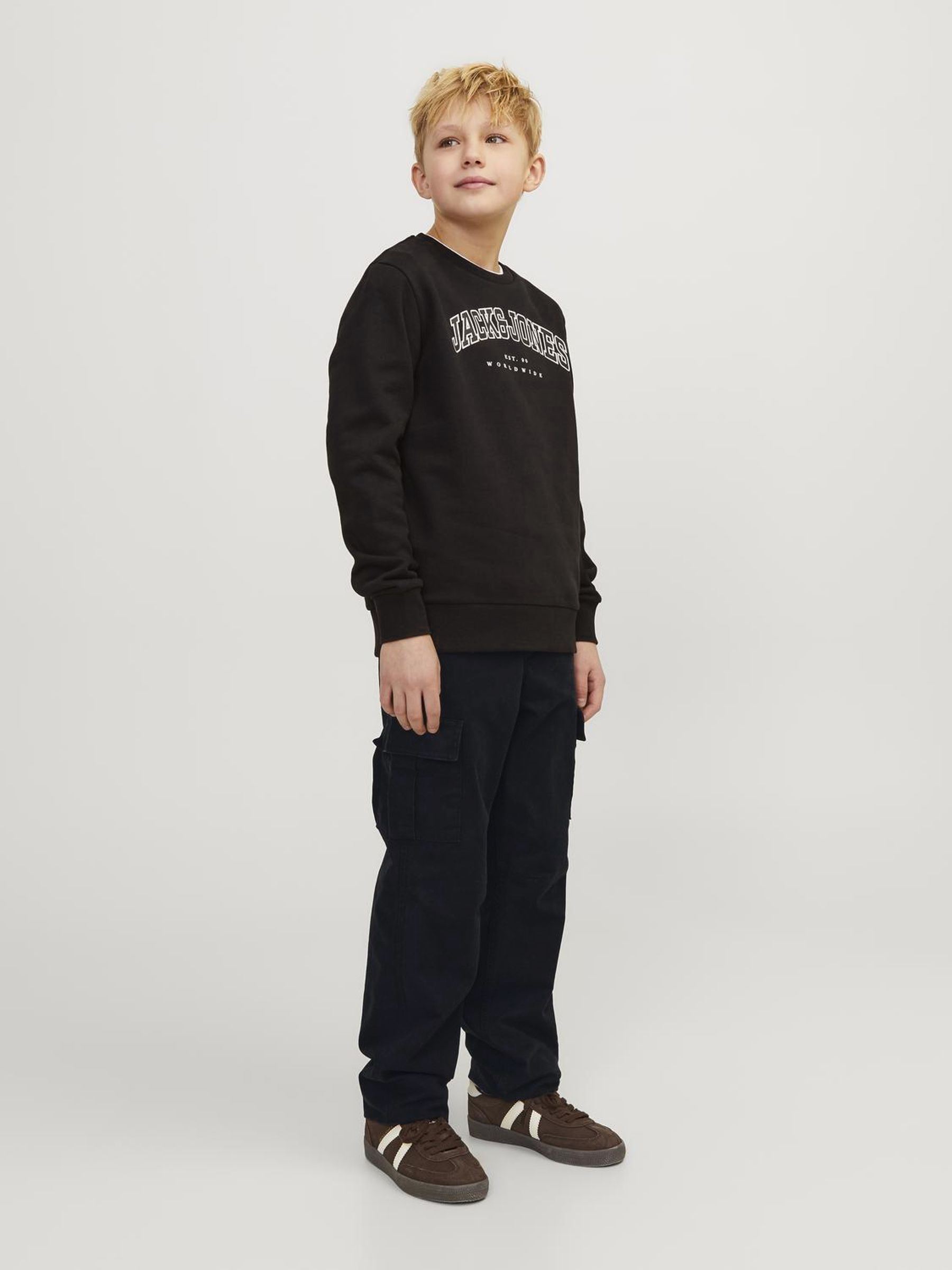 Pantalons Jpstkane Jjbarkley Cargo Pant Noos Jnr garçon noir Jack & Jones Pantalons Jpstkane Jjbarkley Cargo Pant Noos Jnr garçon noir Black