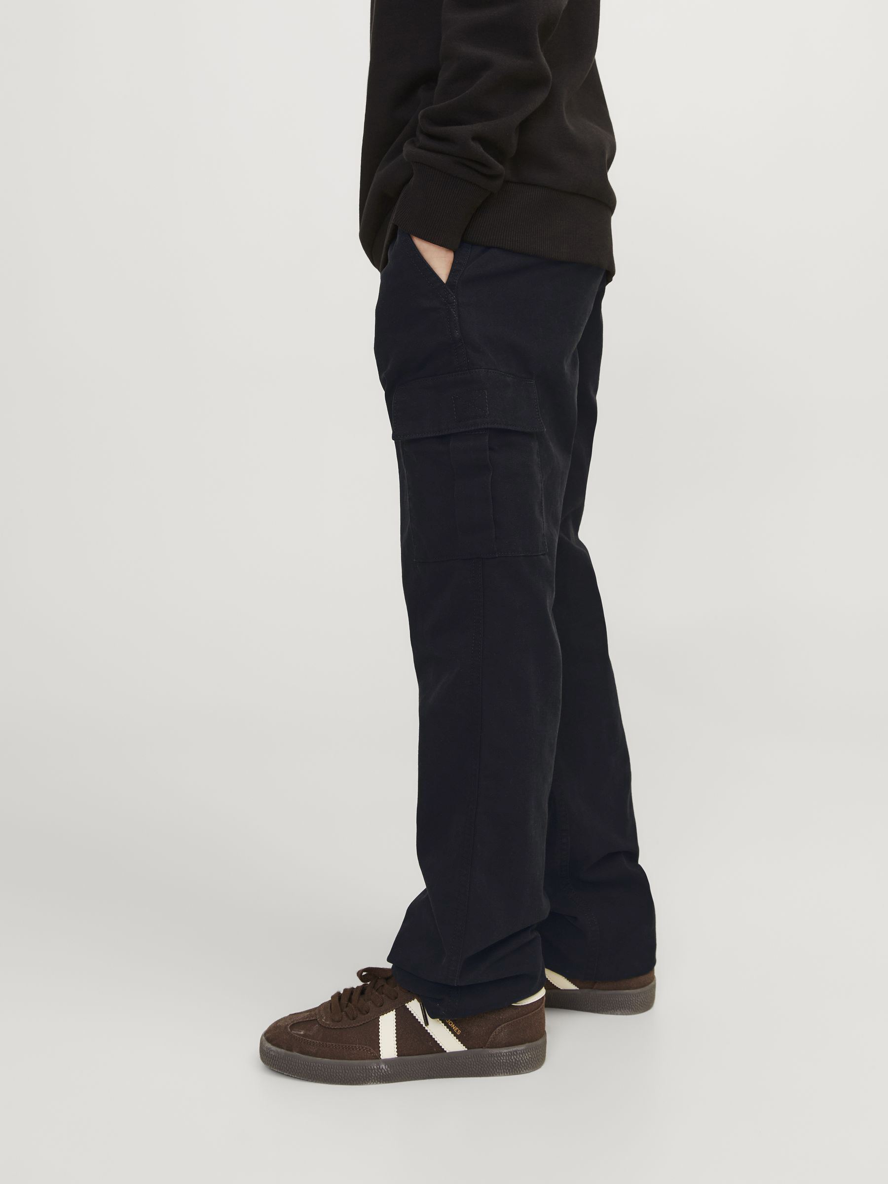 Pantalons Jpstkane Jjbarkley Cargo Pant Noos Jnr garçon noir Jack & Jones Pantalons Jpstkane Jjbarkley Cargo Pant Noos Jnr garçon noir Black