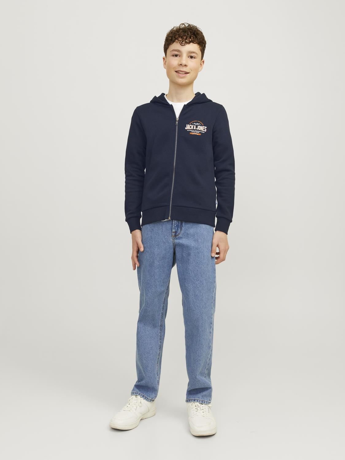 Sweats à capuche Jjelogo Sweat Zip Hood 2C 24/25 Noos Jnr garçon bleu Jack & Jones Sweats à capuche Jjelogo Sweat Zip Hood 2C 24/25 Noos Jnr garçon bleu NAVY BLAZER