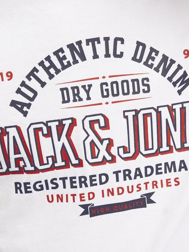 Tee-shirts manches courtes Jjelogo Tee Ss Oneck 2Col 24/25 Noos Jnr garçon blanc Jack & Jones Tee-shirts manches courtes Jjelogo Tee Ss Oneck 2Col 24/25 Noos Jnr garçon blanc WHITE