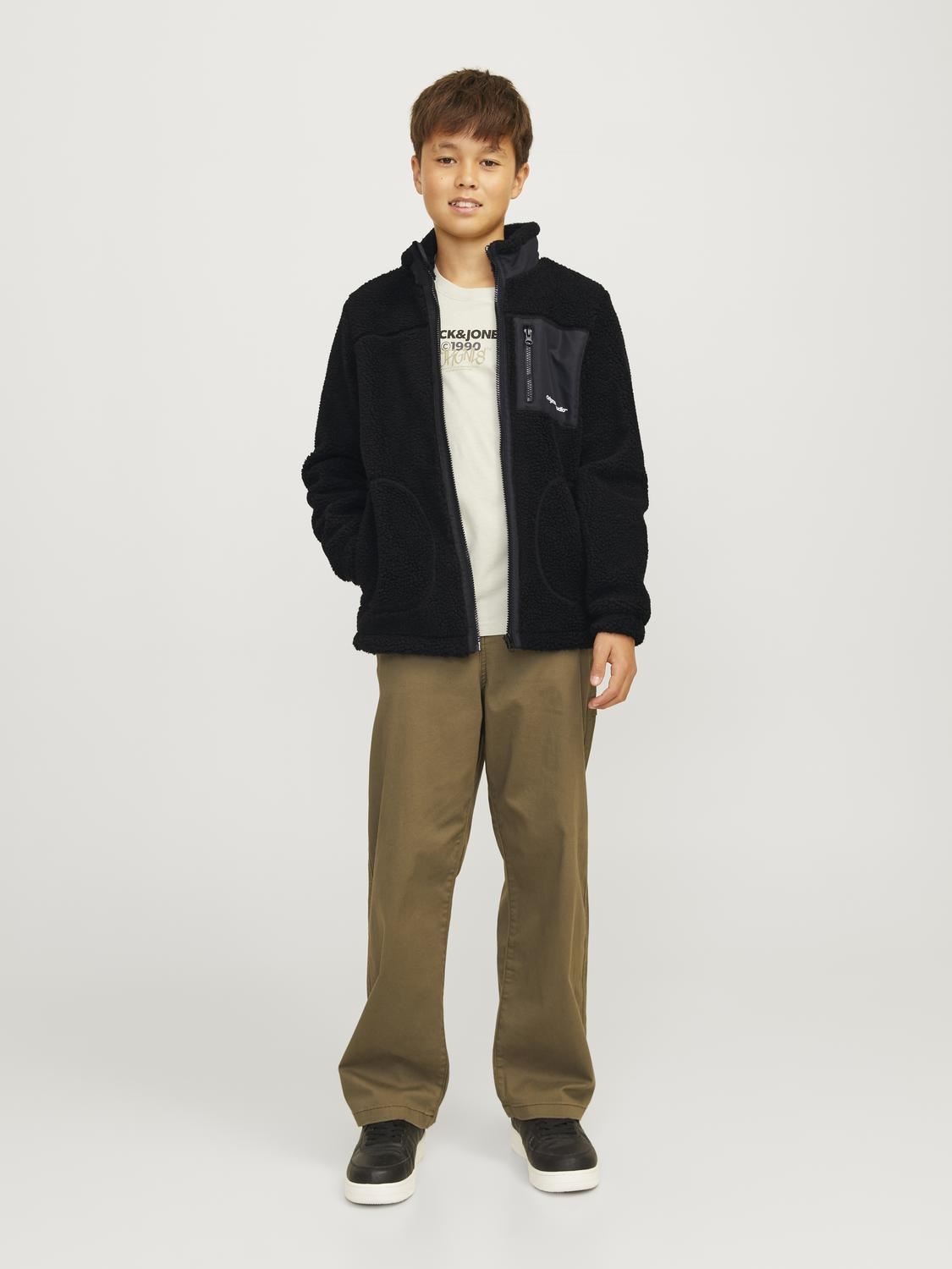Bomberjacks Jorvesterbro Teddy Jacket Aw24 Jnr jongens zwart Jack & Jones Bomberjacks Jorvesterbro Teddy Jacket Aw24 Jnr jongens zwart BLACK