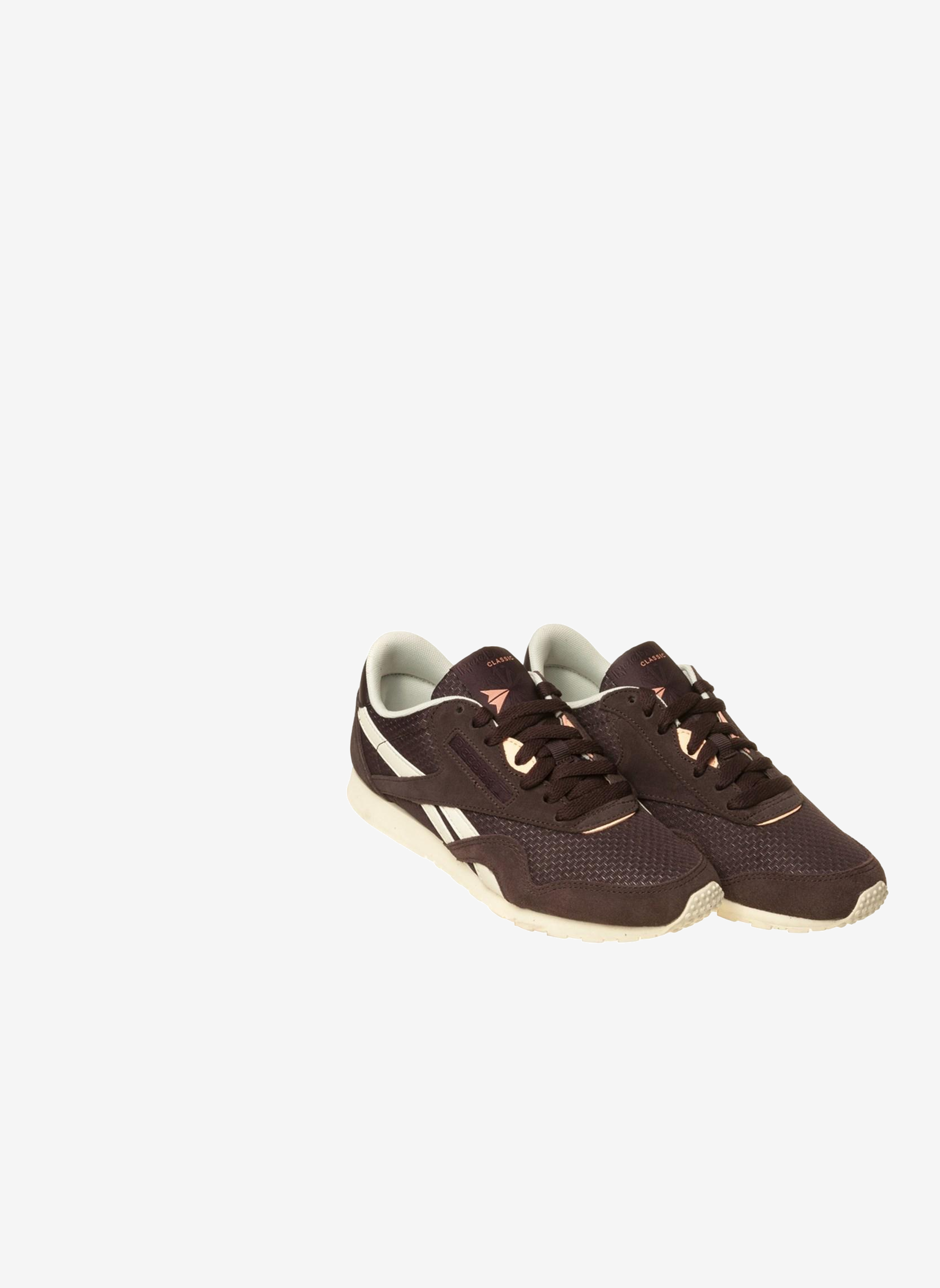 Tenis Reebok Marron Reebok Baskets Sneakers Reebok Cl Slim Ep Creme / Marron femme marron ...