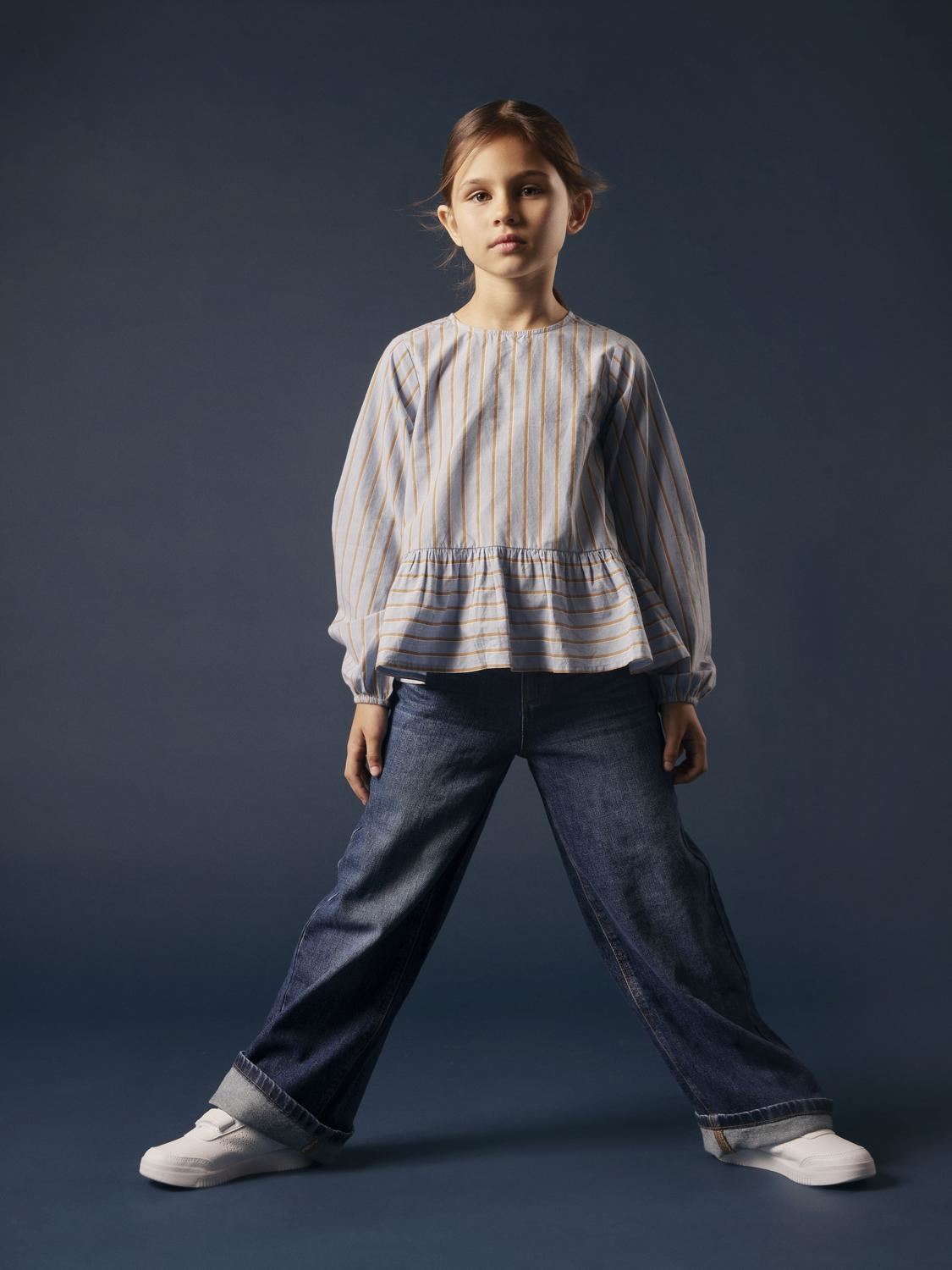 Jeans droits Nkfrose Wide Jeans 5529-Be Noos fille bleu Name it Jeans droits Nkfrose Wide Jeans 5529-Be Noos fille bleu Dark Blue Denim