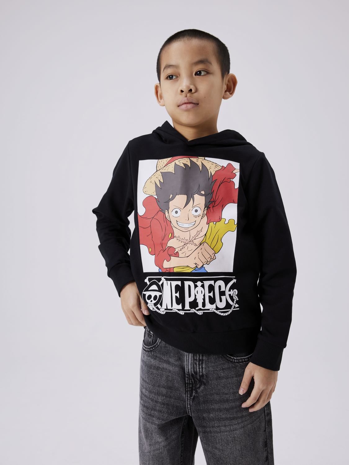 NAME IT Nkmnotus LS Nreg Sweat Wh Bru Bambini E Ragazzi