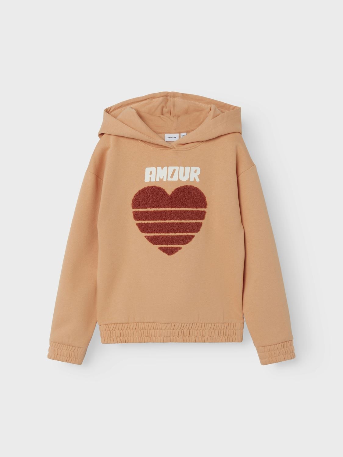 Kapuzenpullover Nkfollie Ls Short Loose Wh Bru Ps mädchen orange Name it Kapuzenpullover Nkfollie Ls Short Loose Wh Bru Ps mädchen orange PEACH BLOOM