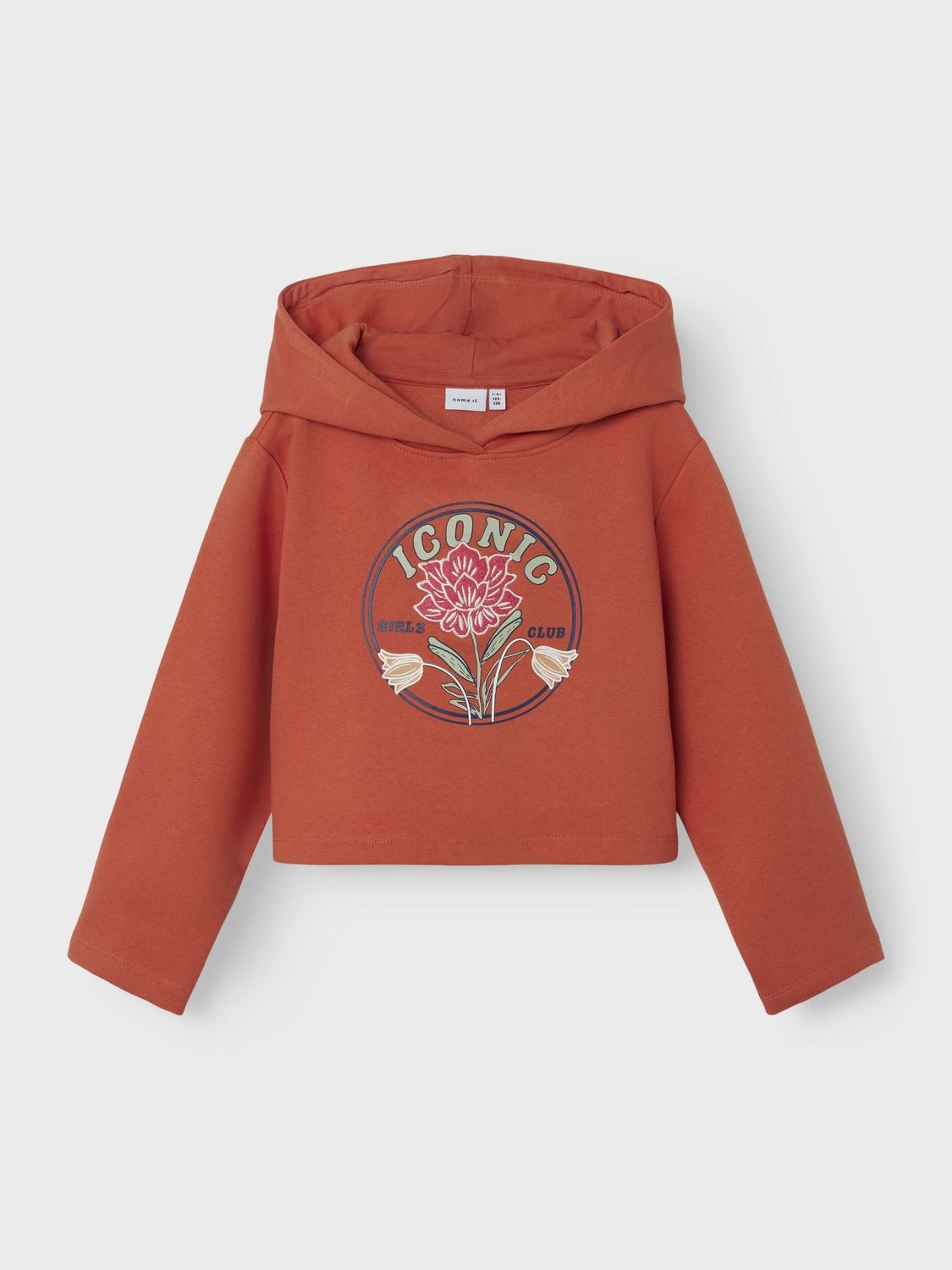 Kapuzenpullover Nkforis Ls Cropped Boxy Sweat Bru Ps mädchen orange Name it Kapuzenpullover Nkforis Ls Cropped Boxy Sweat Bru Ps mädchen orange GINGER SPICE