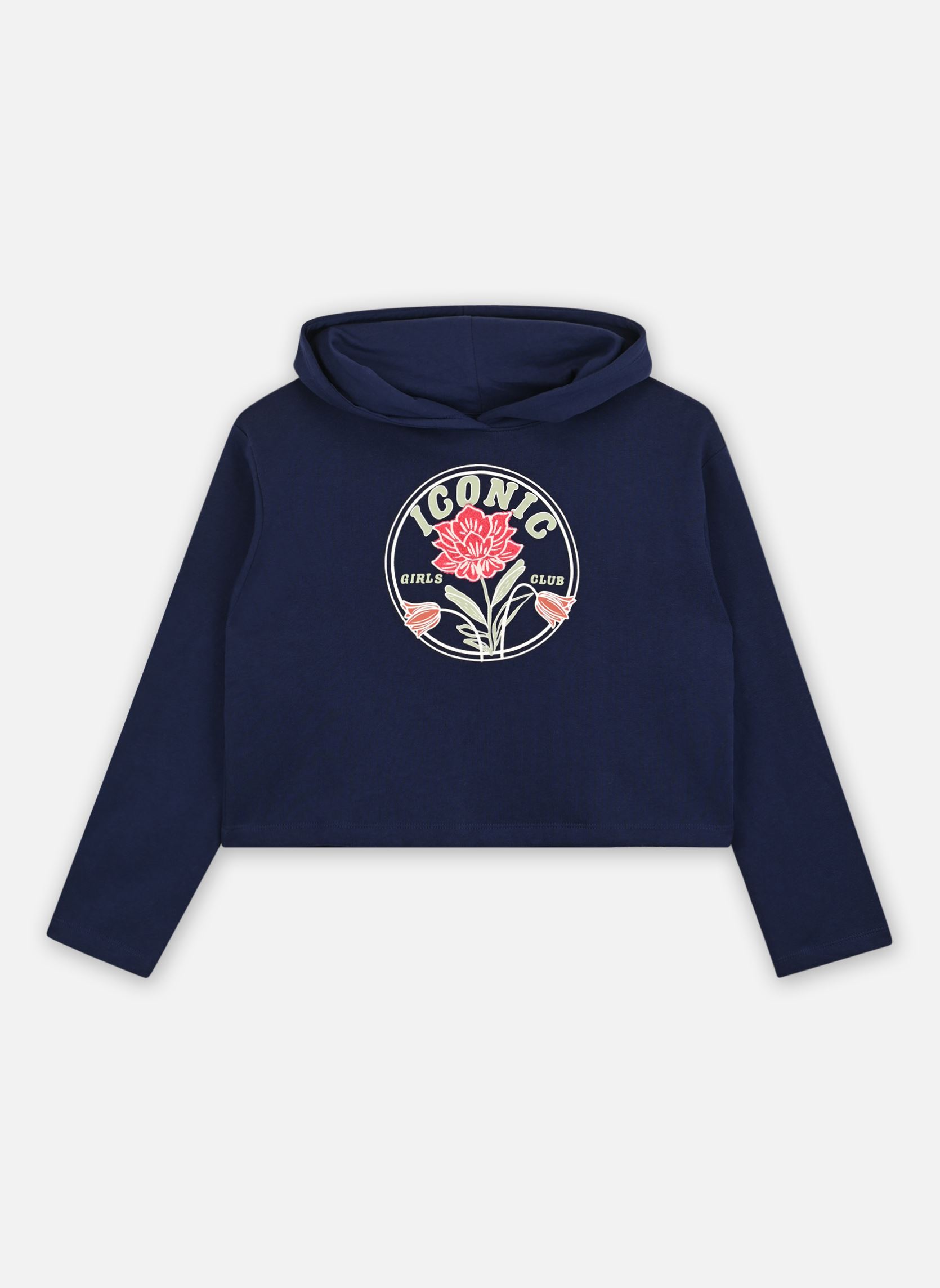 Kapuzenpullover Nkforis Ls Cropped Boxy Sweat Bru Ps mädchen blau Name it Kapuzenpullover Nkforis Ls Cropped Boxy Sweat Bru Ps mädchen blau OCEAN CAVERN