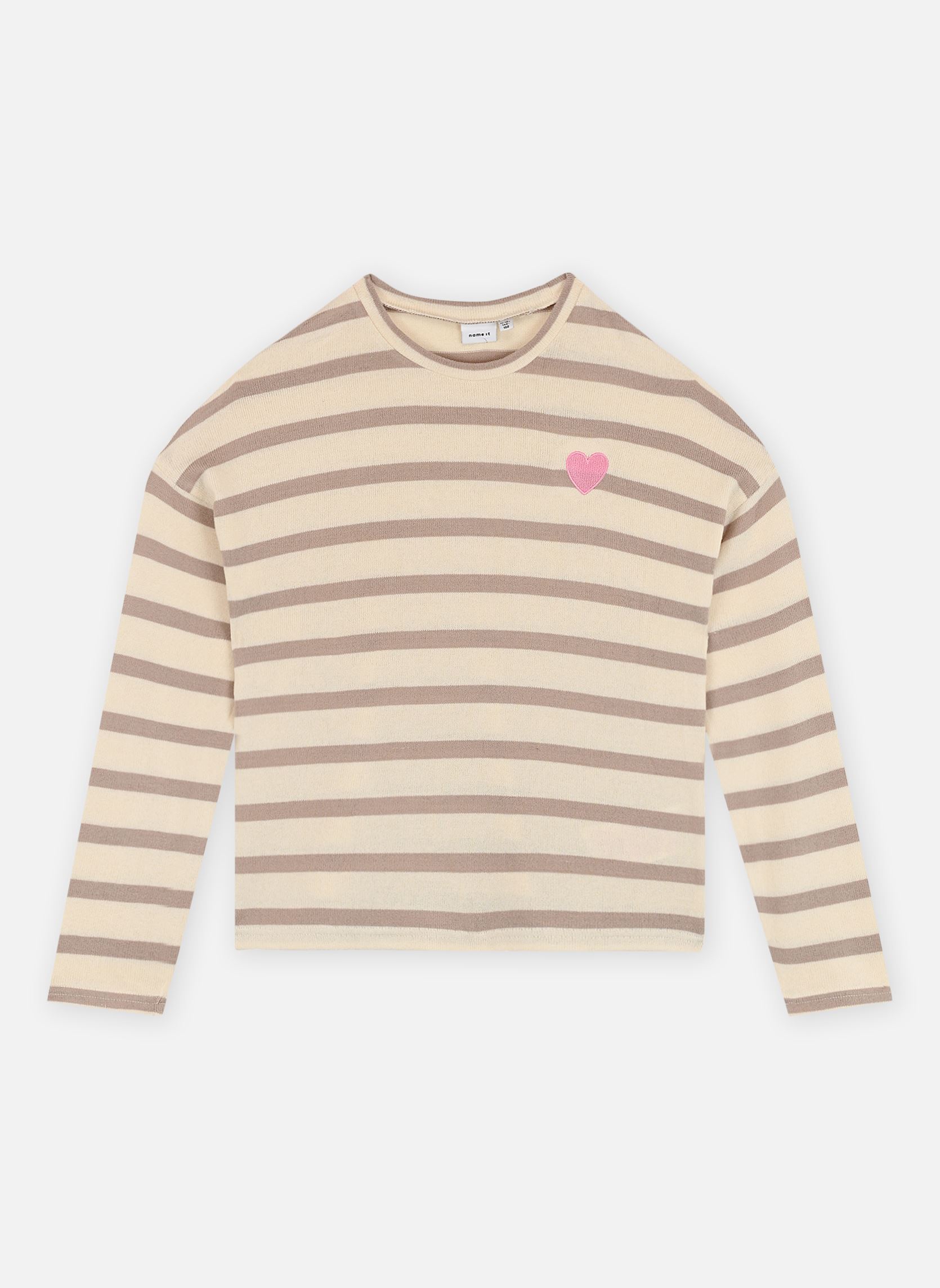 Langarm-T-Shirts Nkflollina Ls Knit Ps Noos mädchen grau Name it Langarm-T-Shirts Nkflollina Ls Knit Ps Noos mädchen grau PURE CASHMERE