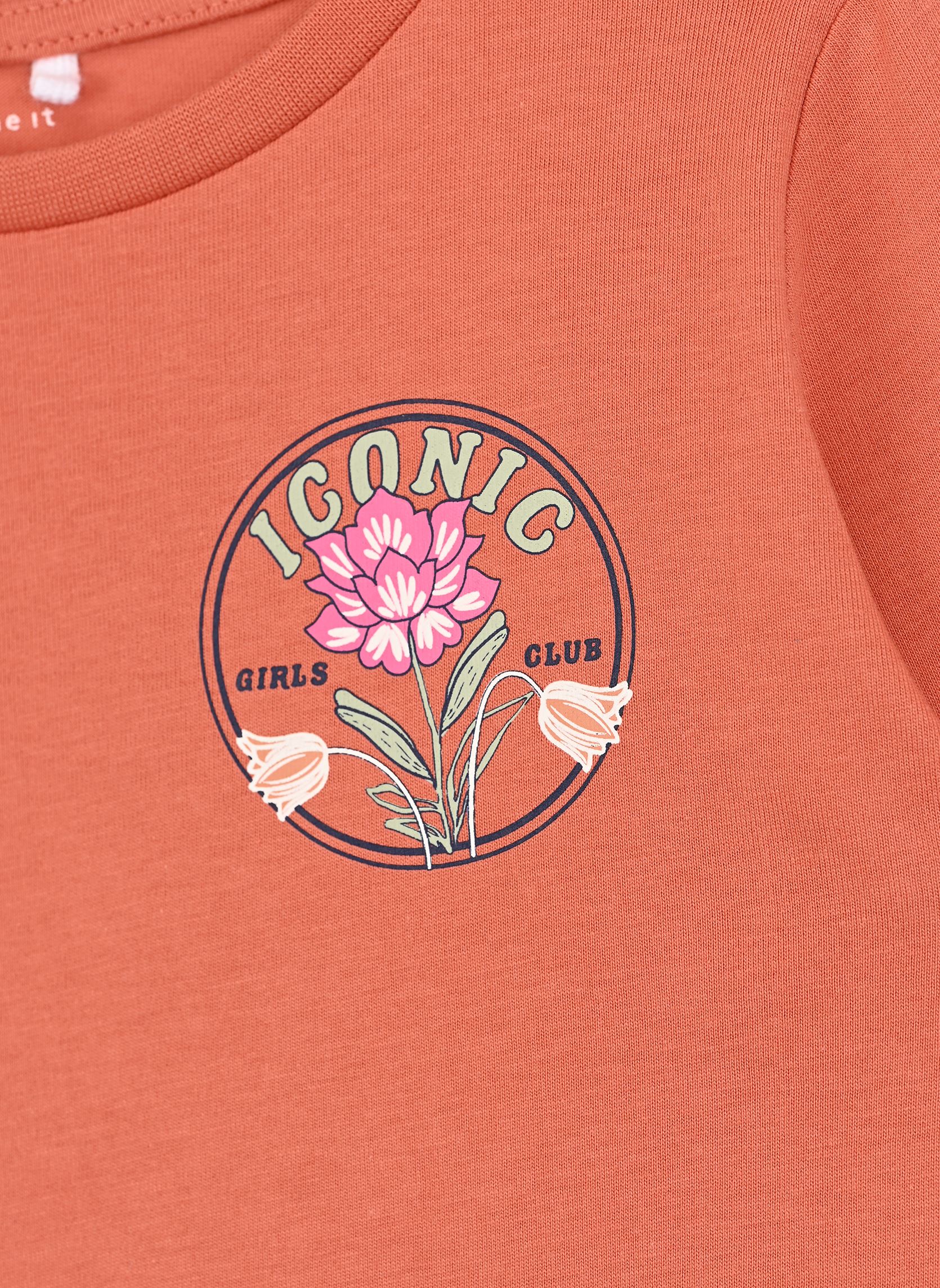 Langarm-T-Shirts Nkfoslina Ls Top Ps mädchen orange Name it Langarm-T-Shirts Nkfoslina Ls Top Ps mädchen orange GINGER SPICE
