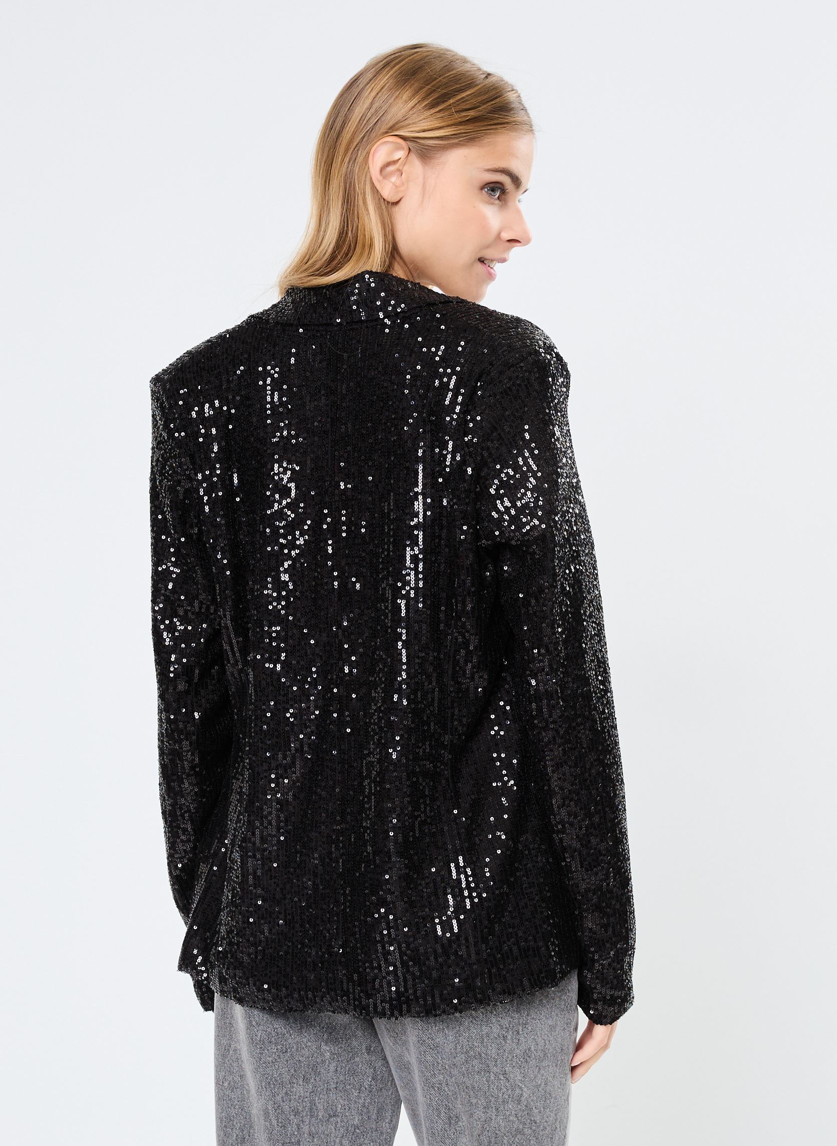 Blazer VEFETE fête donna nero MADE BY Blazer VEFETE fête donna nero JET BLACK