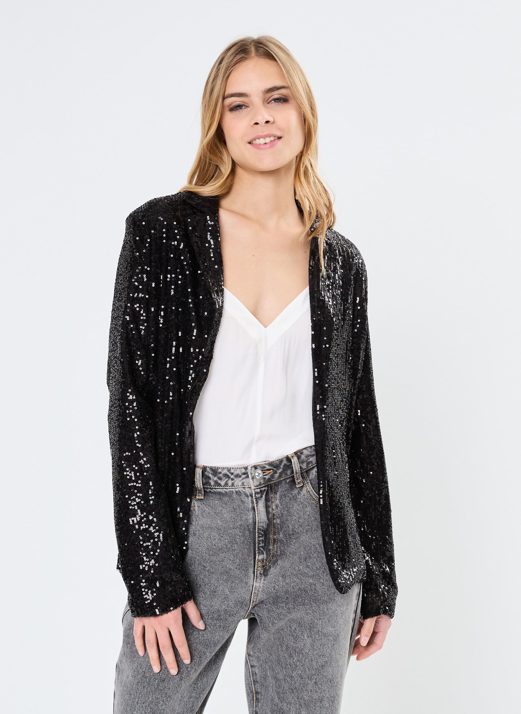 Blazer VEFETE fête donna nero MADE BY Blazer VEFETE fête donna nero JET BLACK