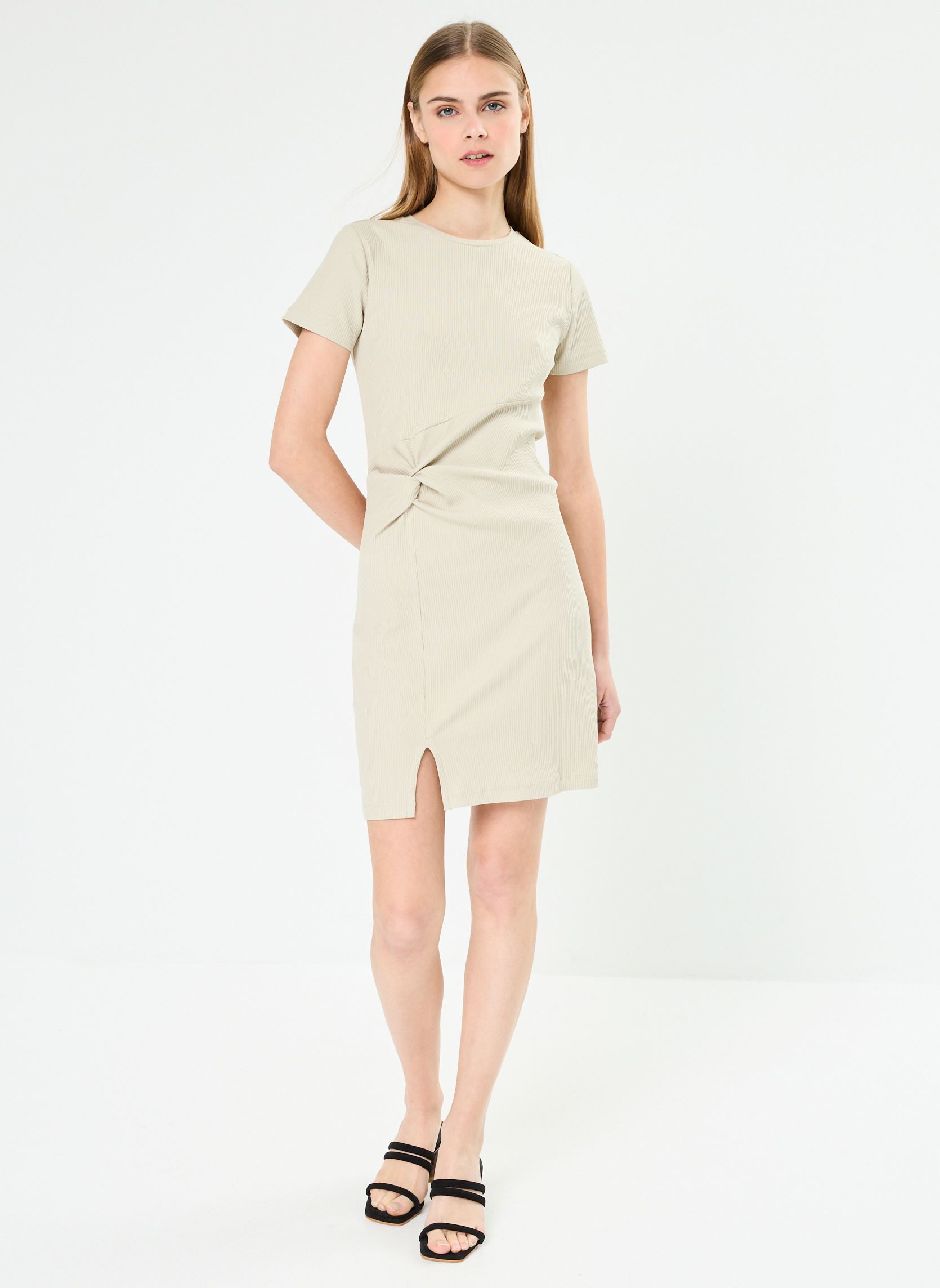Robes NMDAYTONA SS SHORT RIB DRESS JRS femme gris Noisy May Robes NMDAYTONA SS SHORT RIB DRESS JRS femme gris Agate Gray