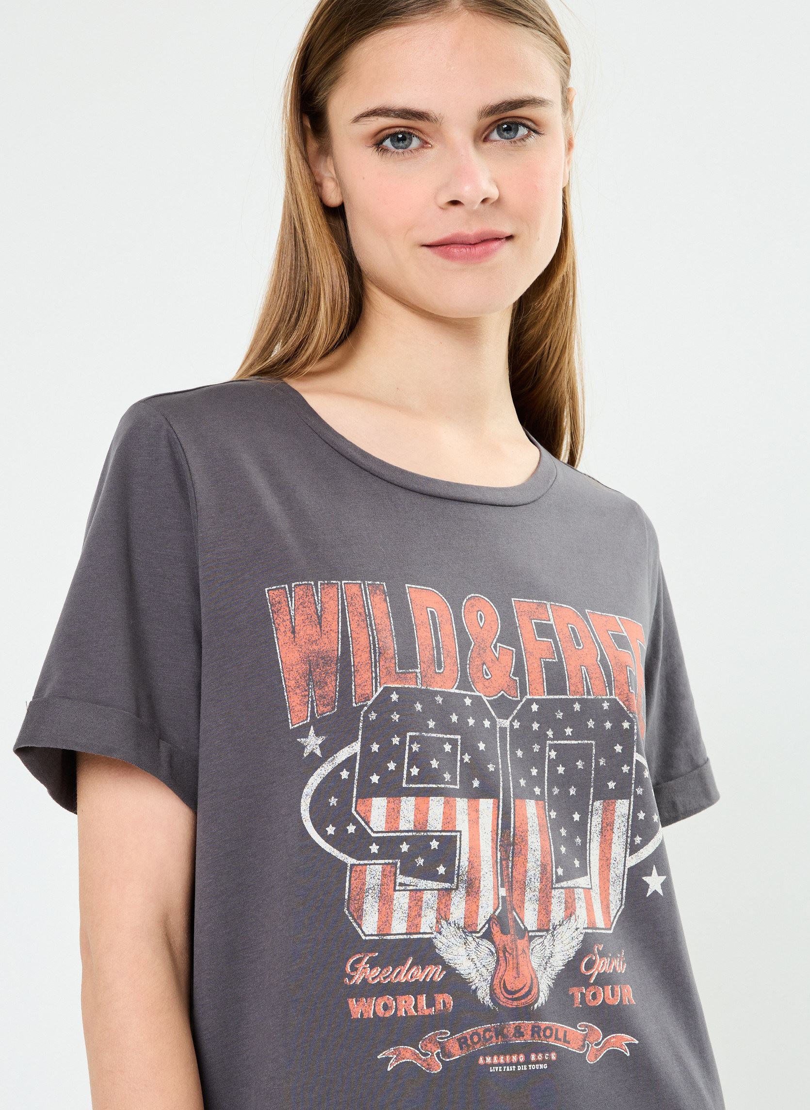 Abiti NMHAZEL S/S T-SHIRT DRESS donna grigio Noisy May Abiti NMHAZEL S/S T-SHIRT DRESS donna grigio Asphalt