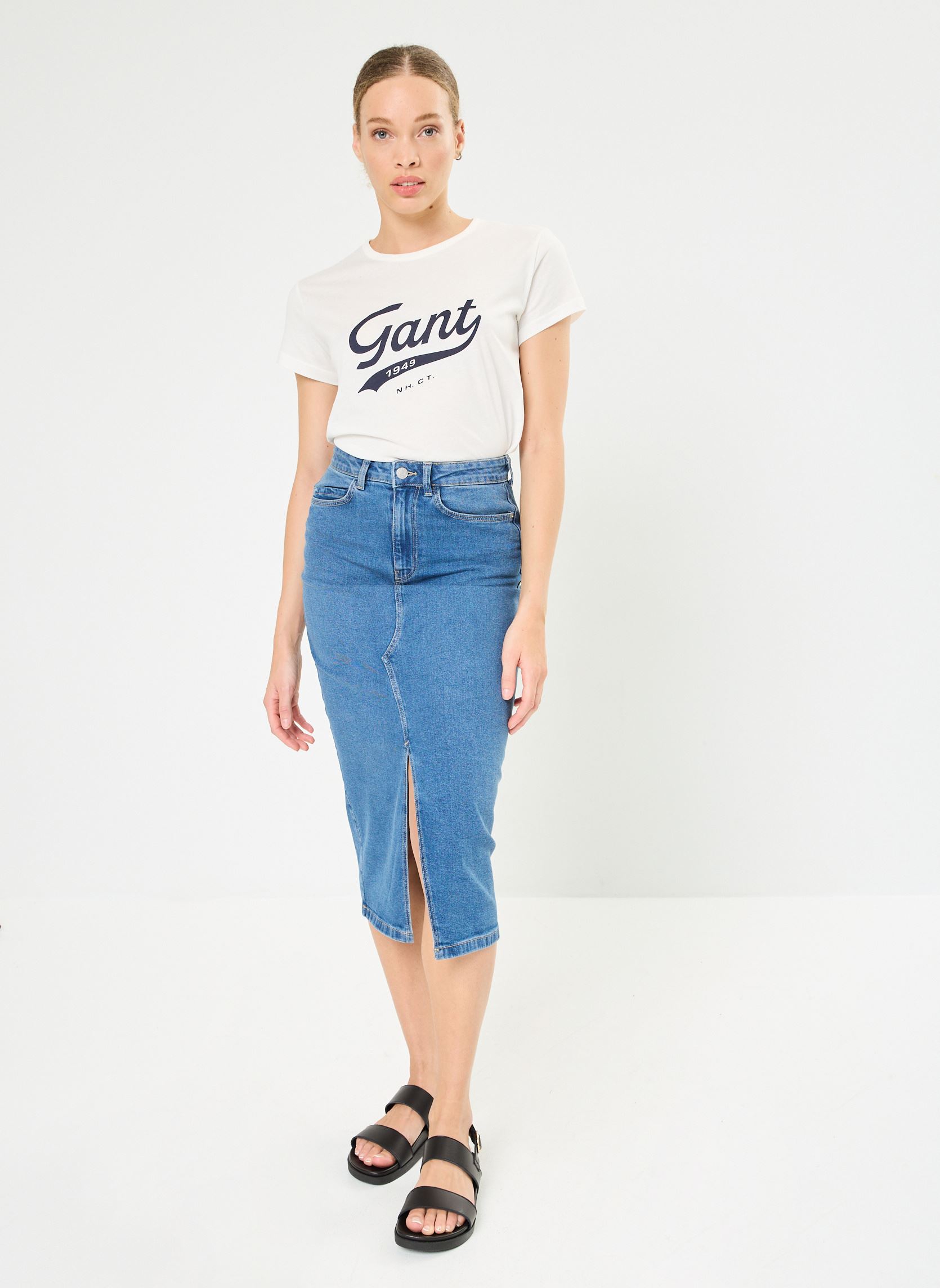 Jupes longues NMKATH NW SLIT MIDI SKIRT VI477MB NOOS femme bleu Noisy May Jupes longues NMKATH NW SLIT MIDI SKIRT VI477MB NOOS femme bleu Medium Blue Denim