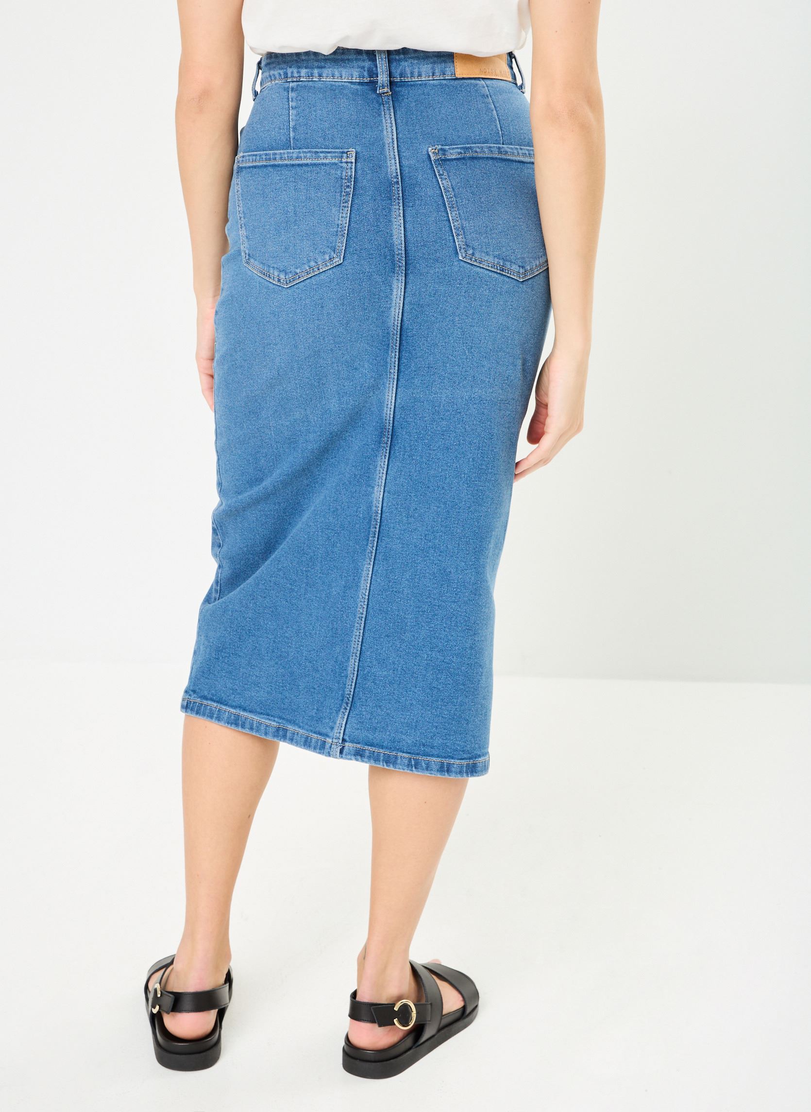Jupes longues NMKATH NW SLIT MIDI SKIRT VI477MB NOOS femme bleu Noisy May Jupes longues NMKATH NW SLIT MIDI SKIRT VI477MB NOOS femme bleu Medium Blue Denim