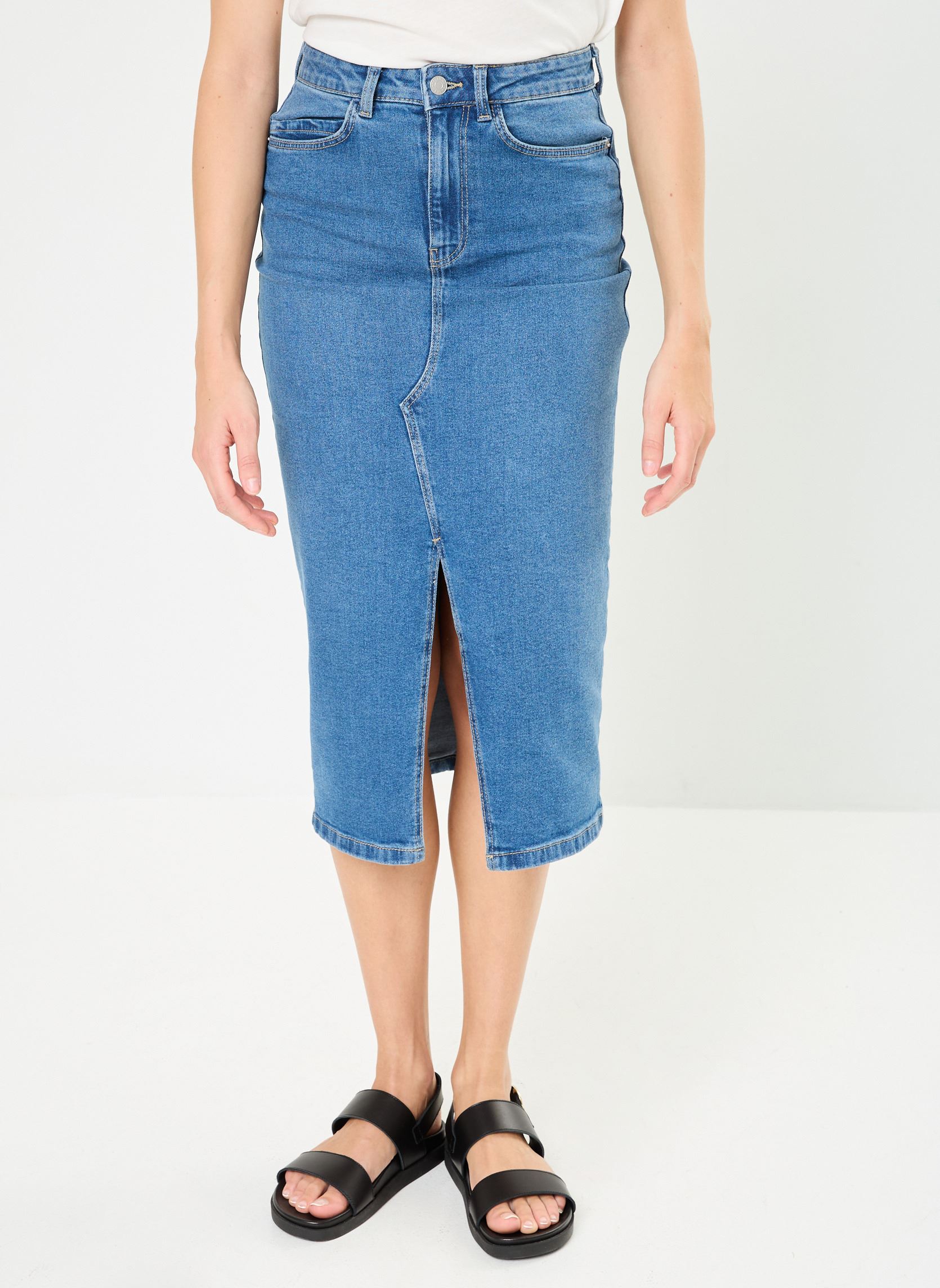 Jupes longues NMKATH NW SLIT MIDI SKIRT VI477MB NOOS femme bleu Noisy May Jupes longues NMKATH NW SLIT MIDI SKIRT VI477MB NOOS femme bleu Medium Blue Denim