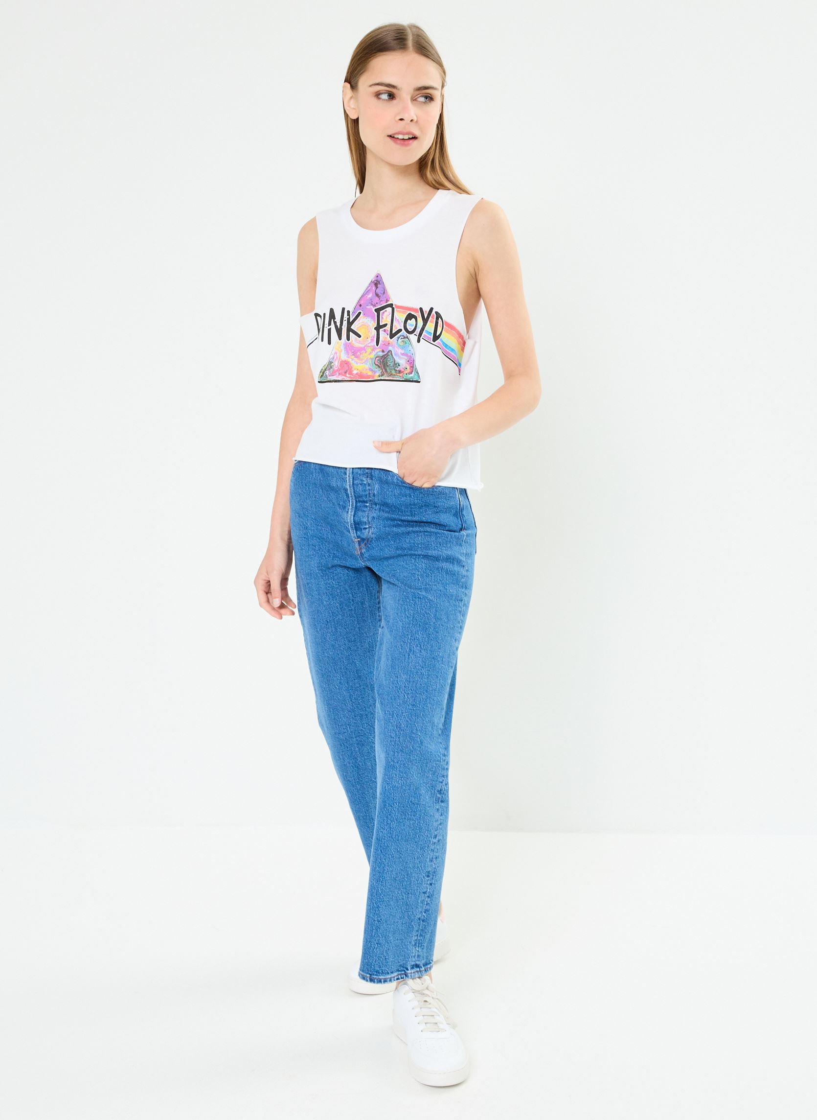 Débardeurs NMMAX S/L PINK FLOYD TOP FWD JRS femme blanc Noisy May Débardeurs NMMAX S/L PINK FLOYD TOP FWD JRS femme blanc Bright white