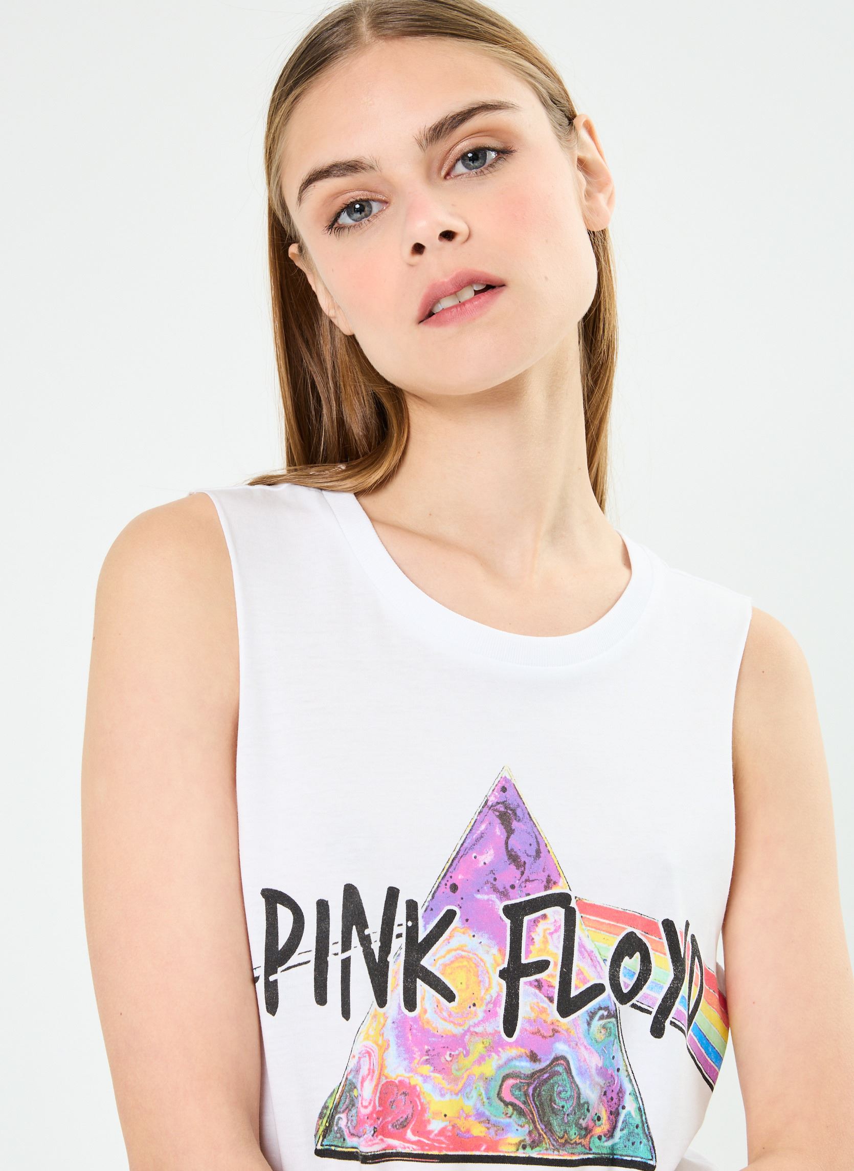 Débardeurs NMMAX S/L PINK FLOYD TOP FWD JRS femme blanc Noisy May Débardeurs NMMAX S/L PINK FLOYD TOP FWD JRS femme blanc Bright white