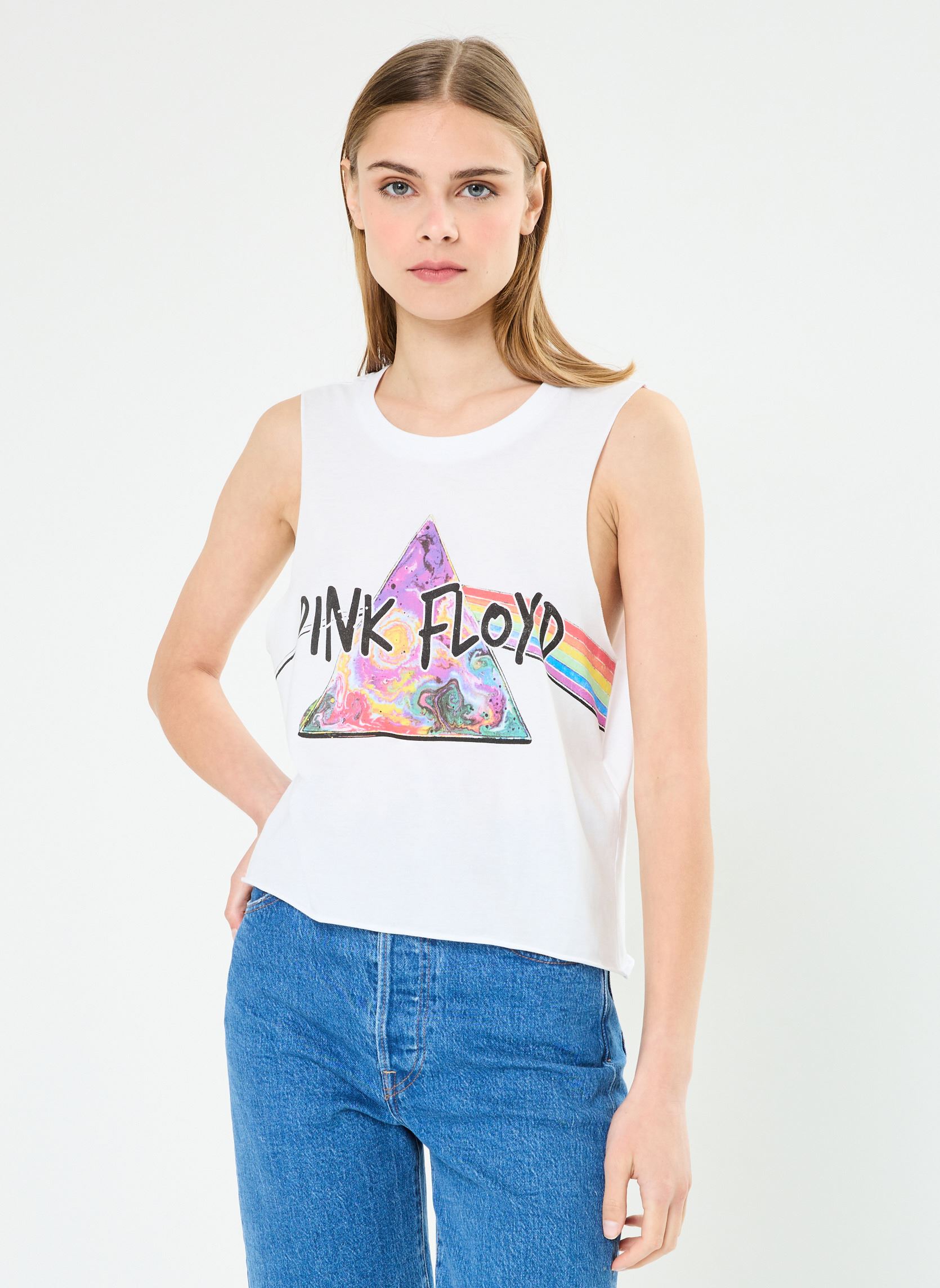 Débardeurs NMMAX S/L PINK FLOYD TOP FWD JRS femme blanc Noisy May Débardeurs NMMAX S/L PINK FLOYD TOP FWD JRS femme blanc Bright white
