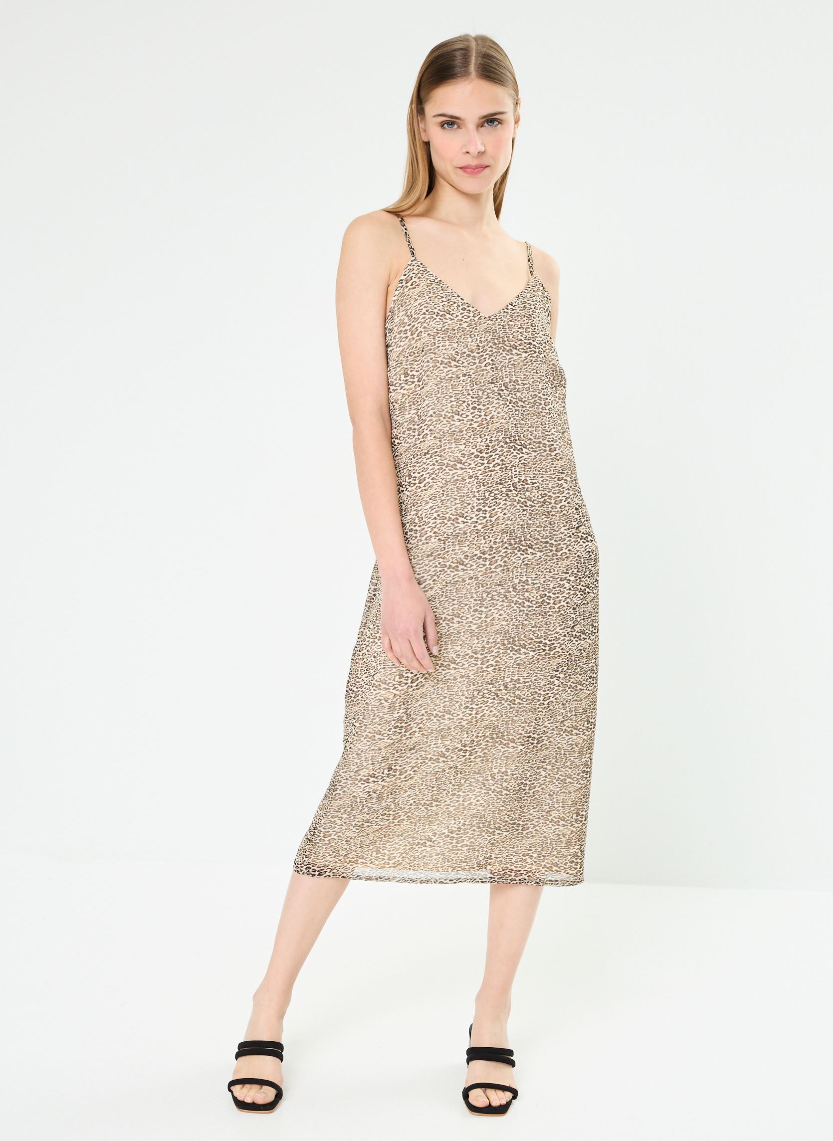 Jurken NMMELINA S/L SINGLET DRESS FWD WVN dames bruin Noisy May Jurken NMMELINA S/L SINGLET DRESS FWD WVN dames bruin Natural