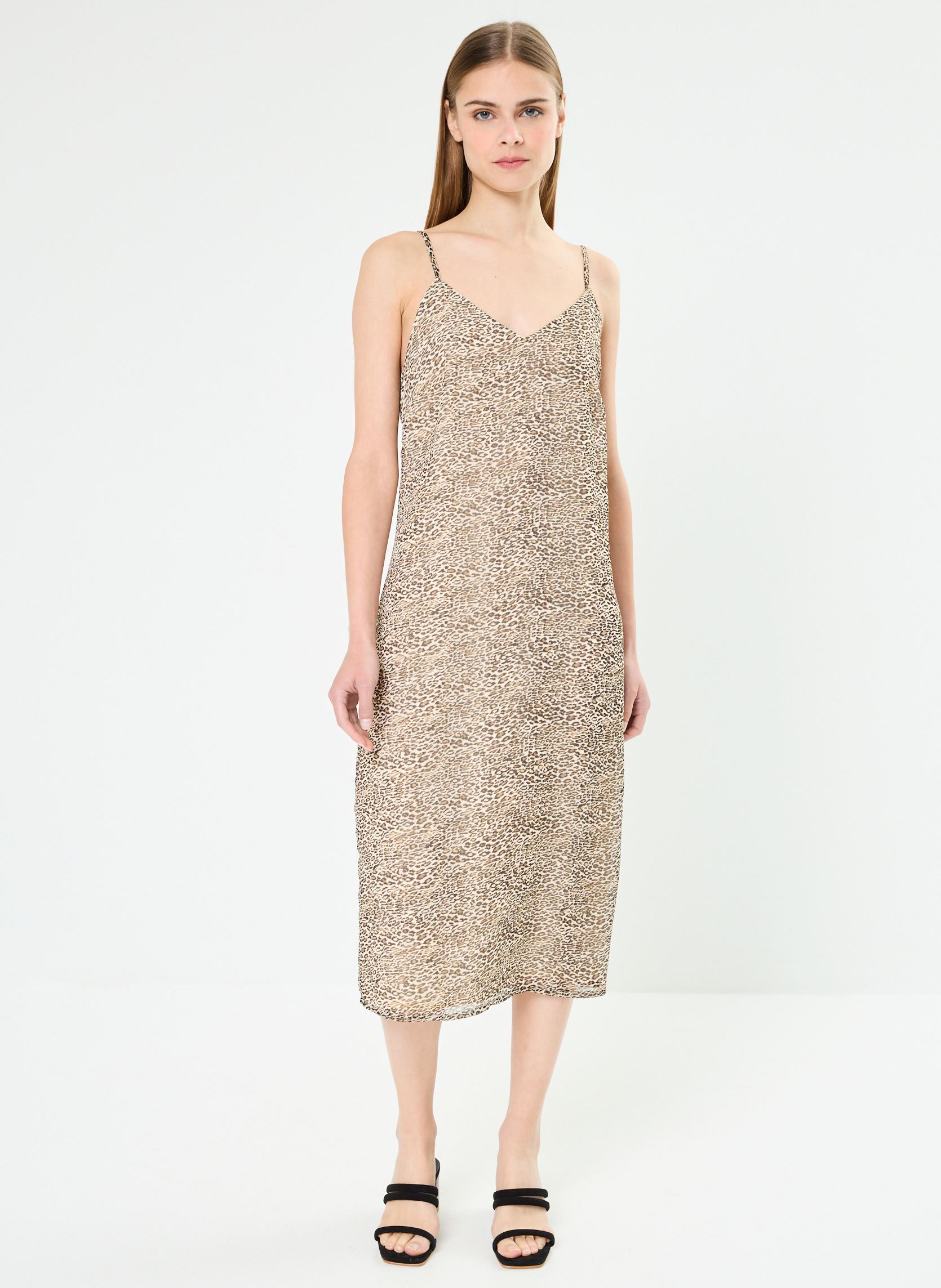 Jurken NMMELINA S/L SINGLET DRESS FWD WVN dames bruin Noisy May Jurken NMMELINA S/L SINGLET DRESS FWD WVN dames bruin Natural