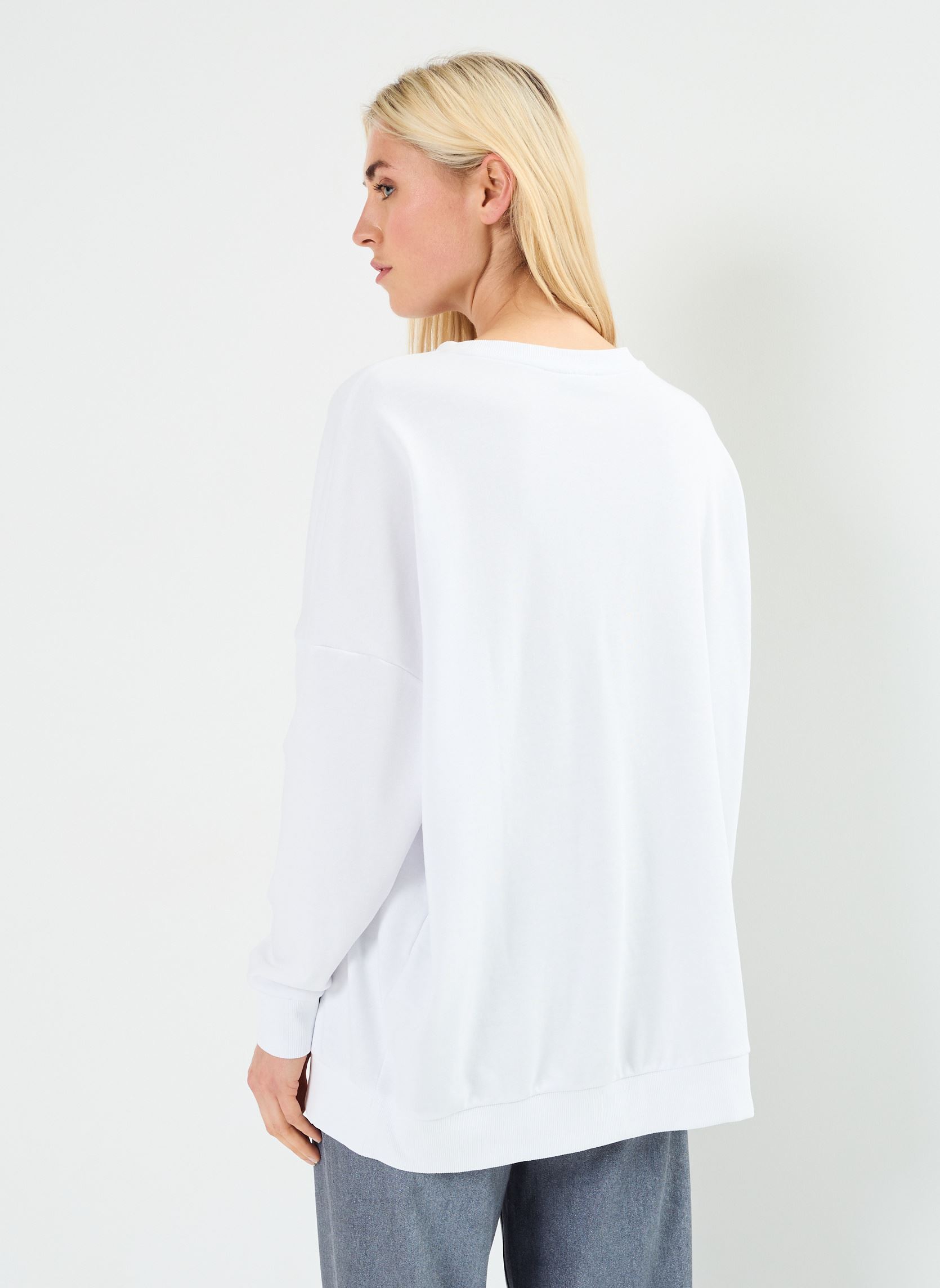 Sweater NMPASADENA L/S OVERSIZE SWEAT JRS dames wit Noisy May Sweater NMPASADENA L/S OVERSIZE SWEAT JRS dames wit BRIGHT WHITE