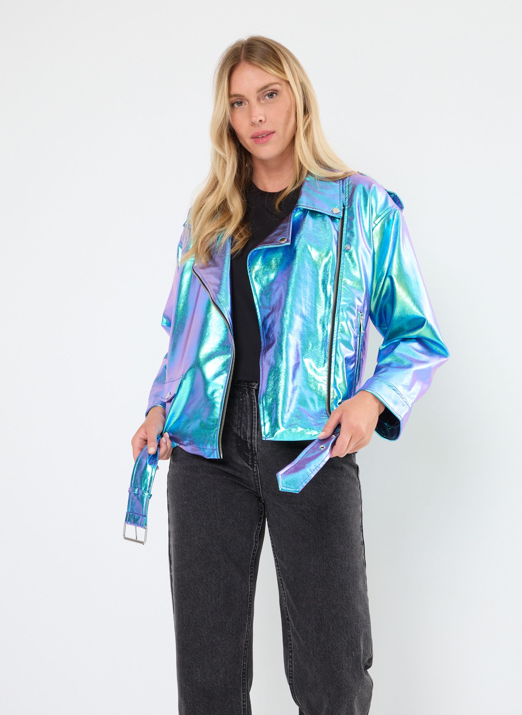 Vestes en cuir NMPAULINA PAUL PU OVERSIZE BIKER JACKET femme argent Noisy May Vestes en cuir NMPAULINA PAUL PU OVERSIZE BIKER JACKET femme argent SWEET LAVENDER