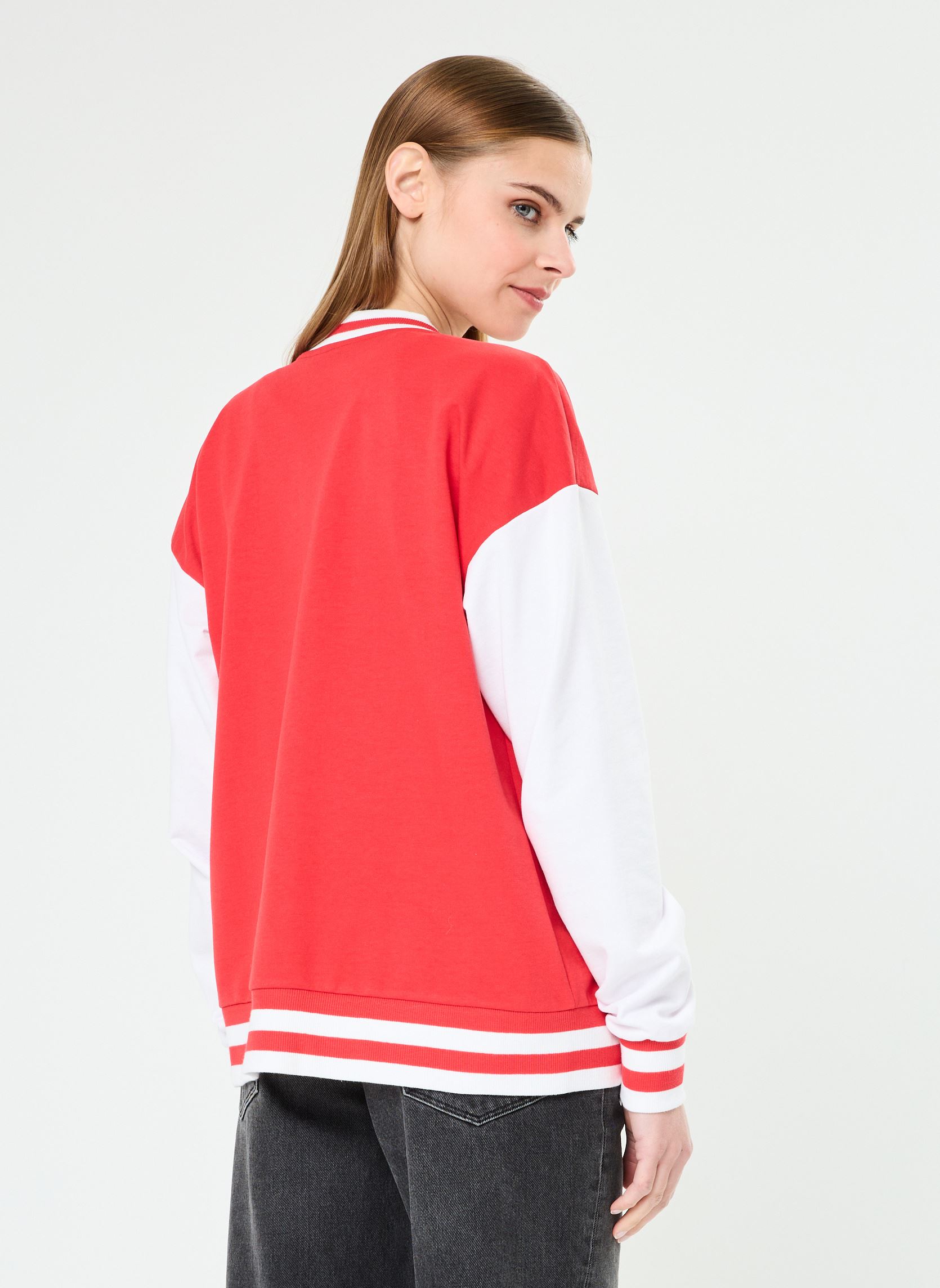 Jacken NMSCHOOL L/S ZIP SWEAT JRS damen rot Noisy May Jacken NMSCHOOL L/S ZIP SWEAT JRS damen rot RACING RED
