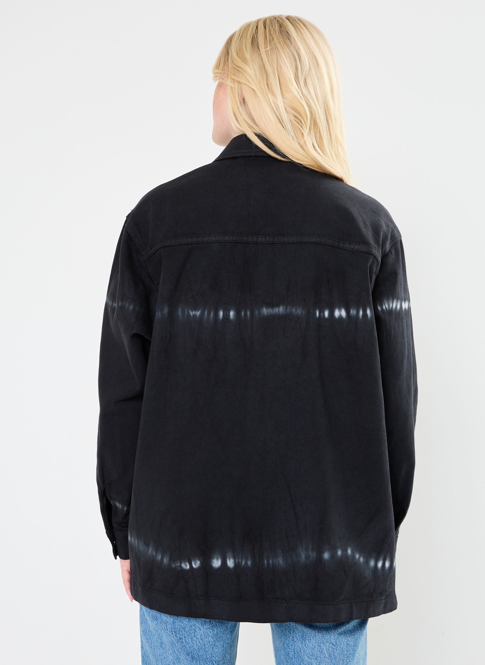 Vestes NMALVA L/S TIE DIE DENIM SHACKET VI490BL femme noir Noisy May Vestes NMALVA L/S TIE DIE DENIM SHACKET VI490BL femme noir Black