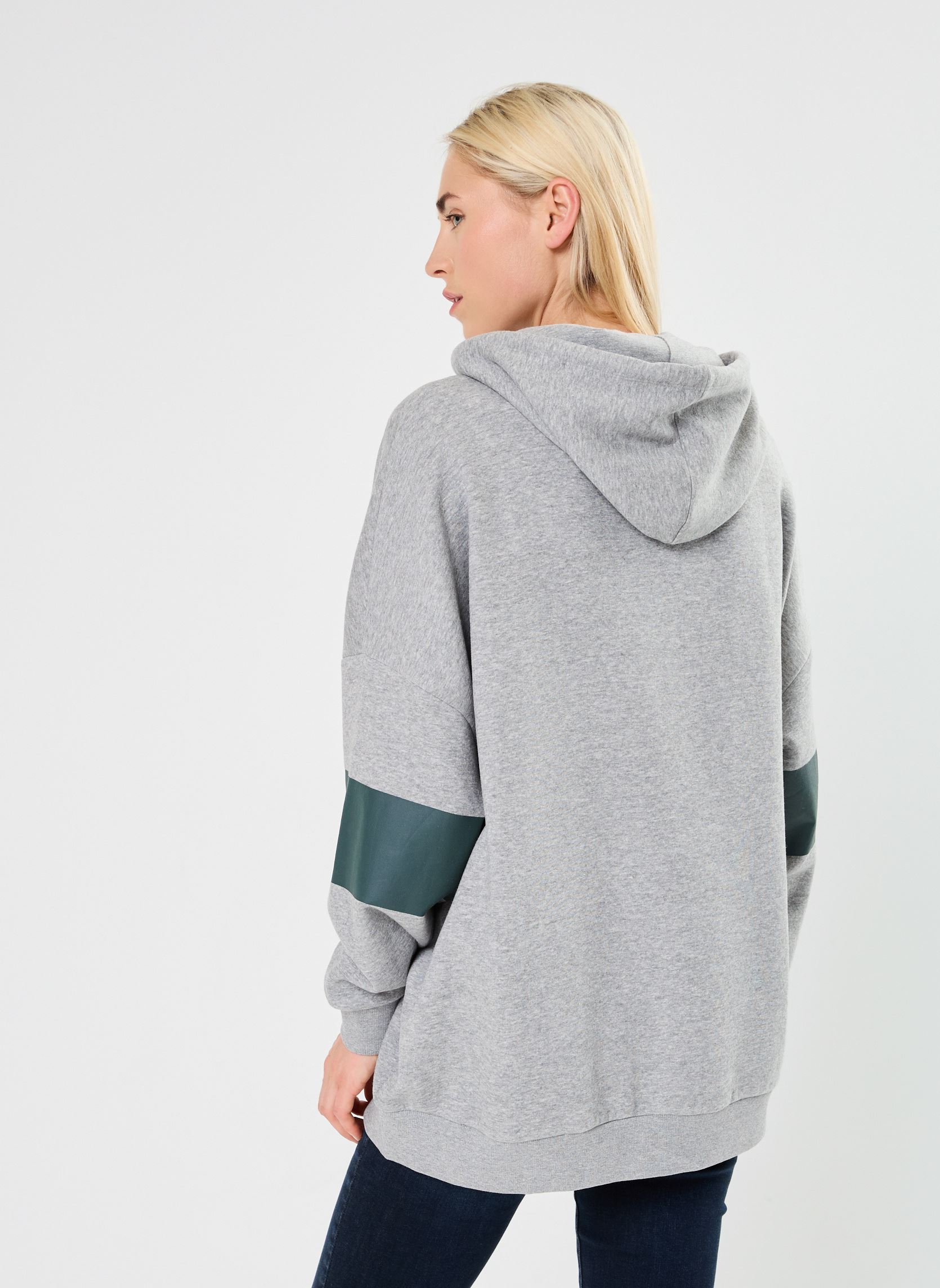Kapuzenpullover NMBELIEVE OVERSIZE COLLEGE SWEAT JRS FWD damen grau Noisy May Kapuzenpullover NMBELIEVE OVERSIZE COLLEGE SWEAT JRS FWD damen grau LIGHT GREY MELANGE